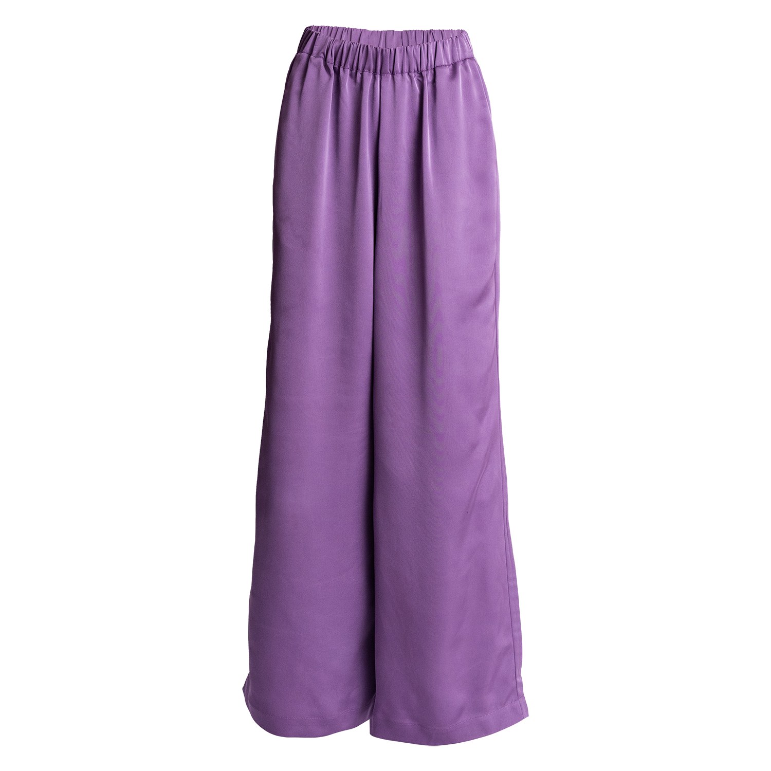 Alanakayart Women's Pink / Purple Melissa Elastic Waist Wide Leg Pant - Lavender