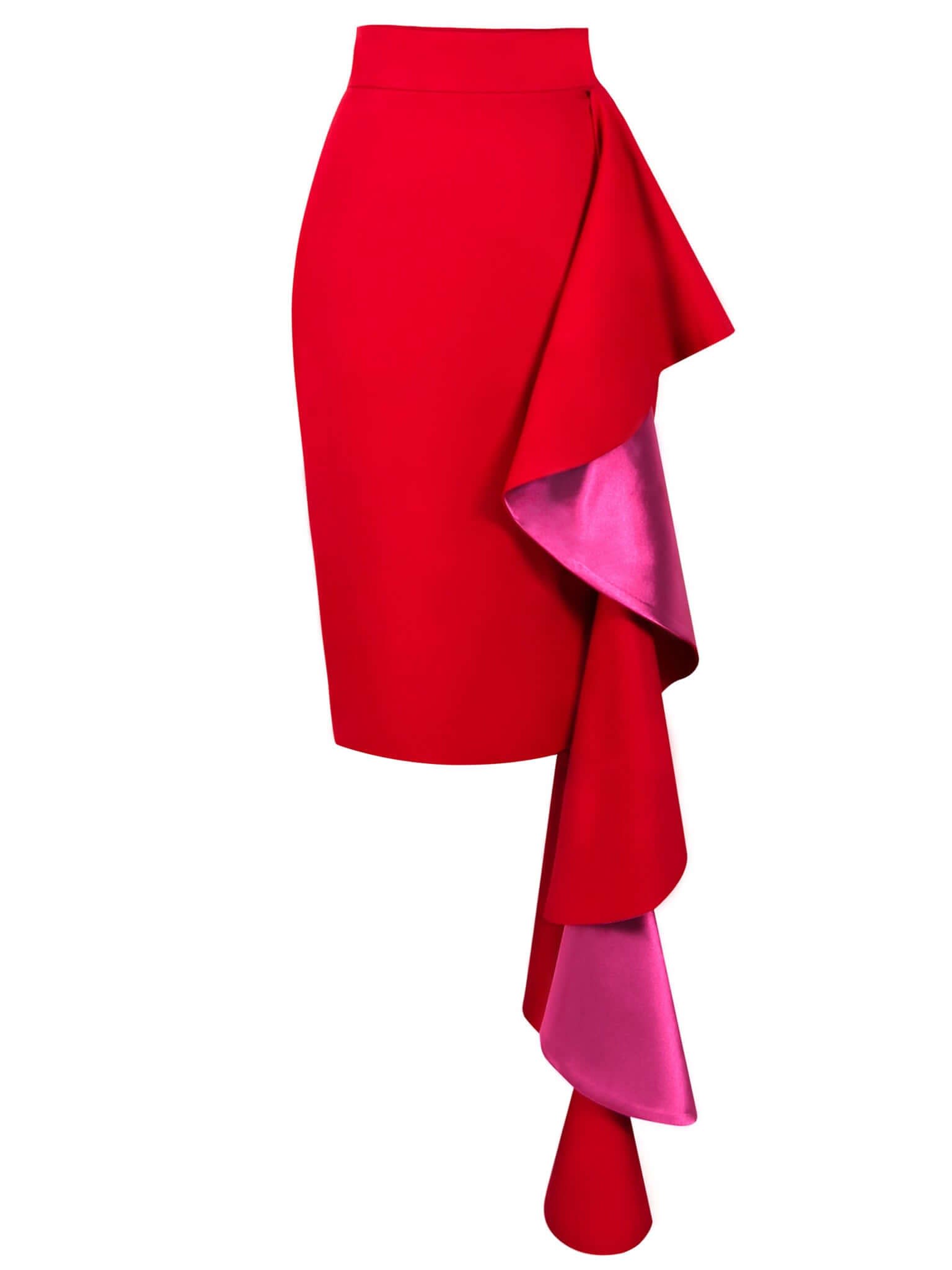 Red bodycon maxi skirt hotsell
