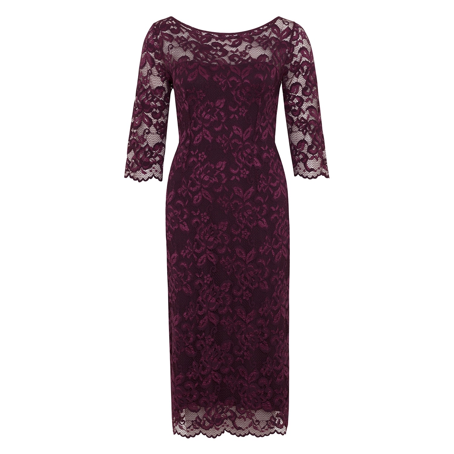 Women’s Pink / Purple Lila Lace Dress In Claret Xxl/3Xl Alie Street London