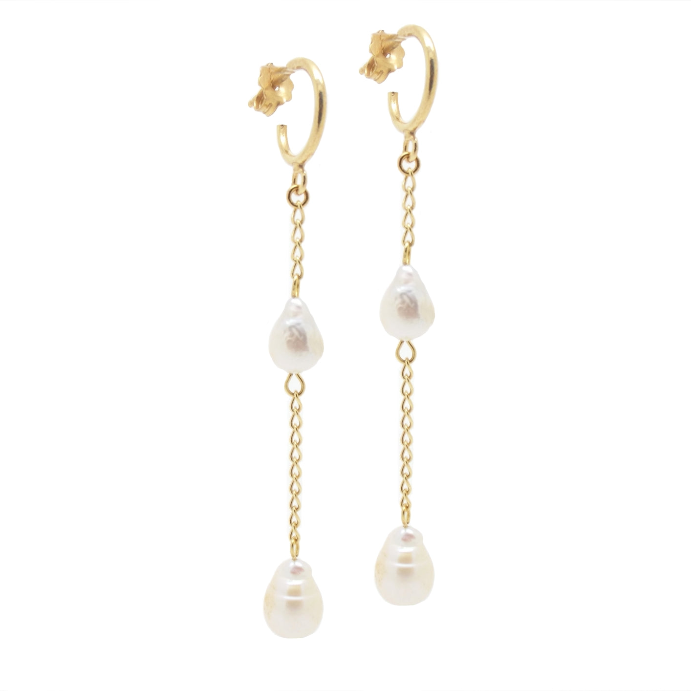 Women’s Gold / White June Earrings Salome