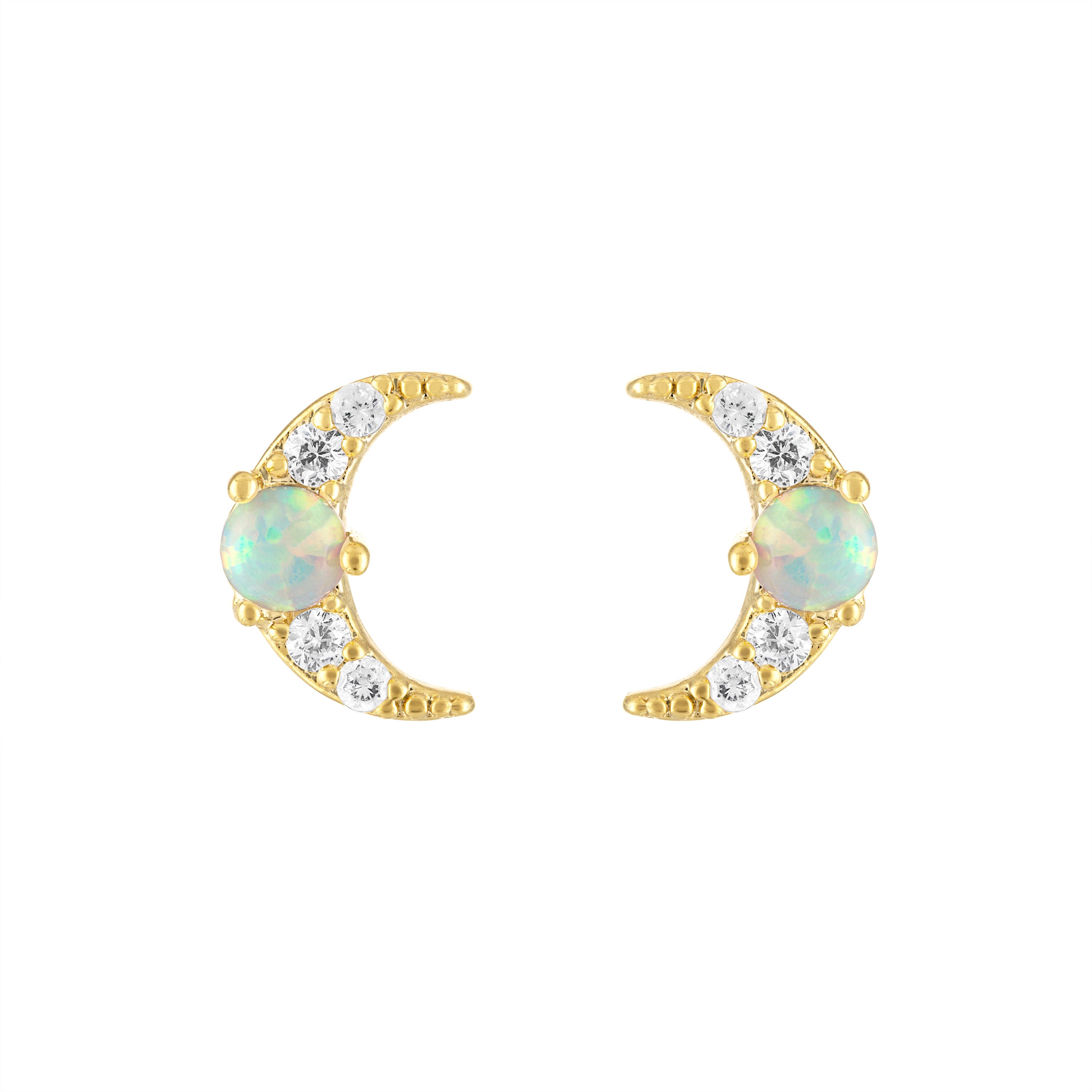 Olivia Le Sky Opal Stud Earring In Gold