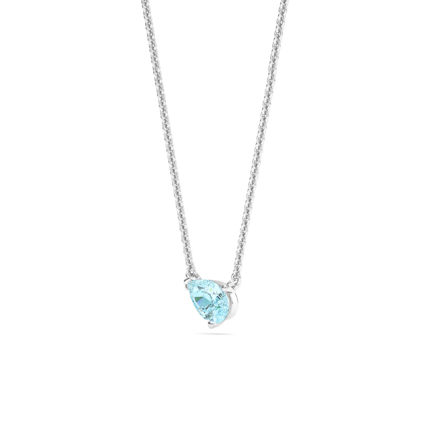 Fancy Vivid Blue Diamond Pear Necklace | Itara Jewelry