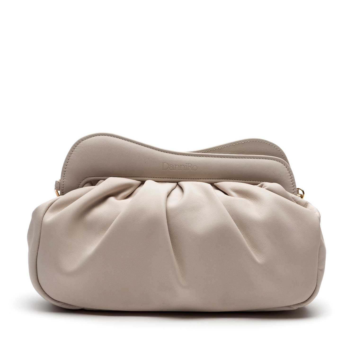 Danni Ro Women's White Lisbon Large Clutch - Bone Color In White