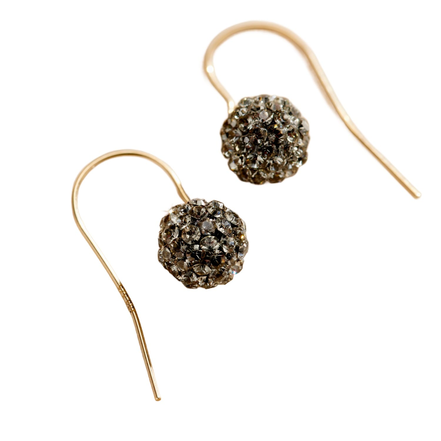 Posh Totty Designs Women's Gold Disco Ball Hanging Earrings In Gold