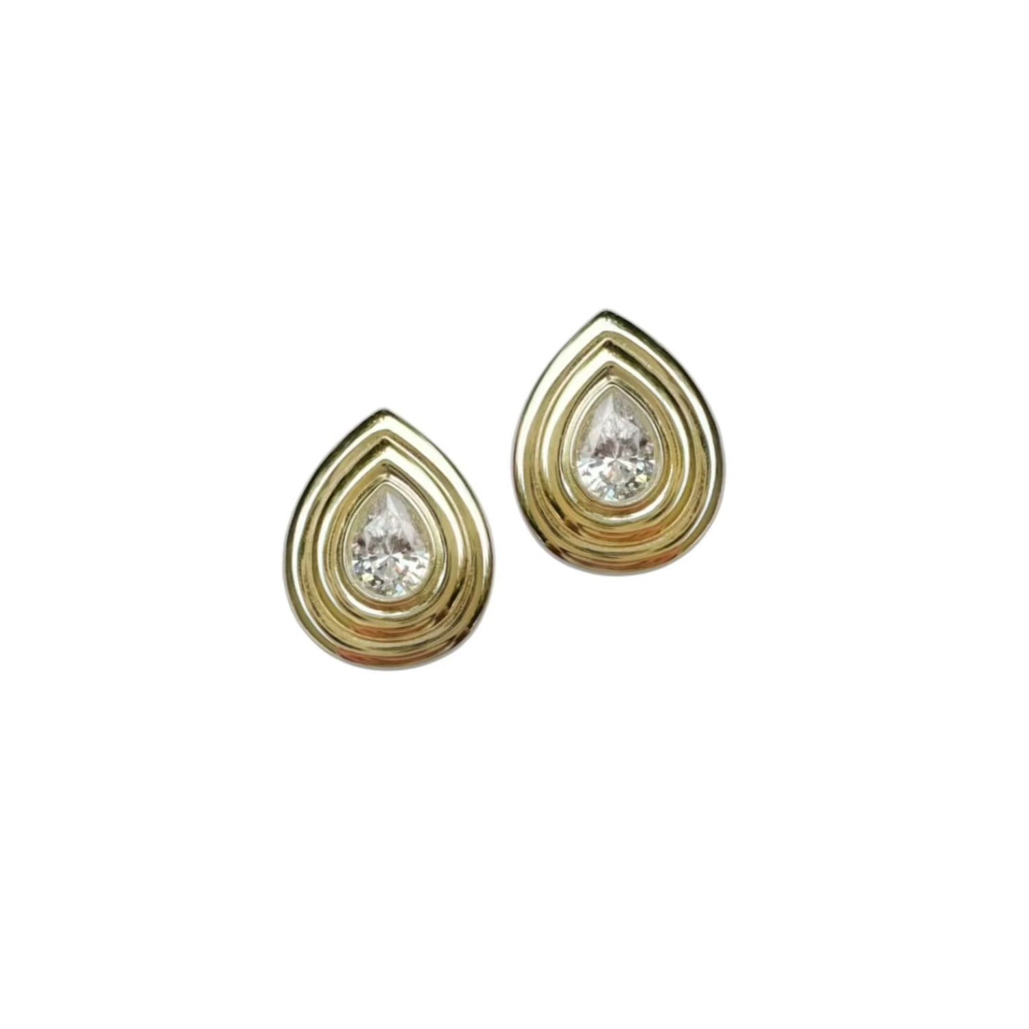 Nicola Bathie Designs Women's Golden Raindrop Studs