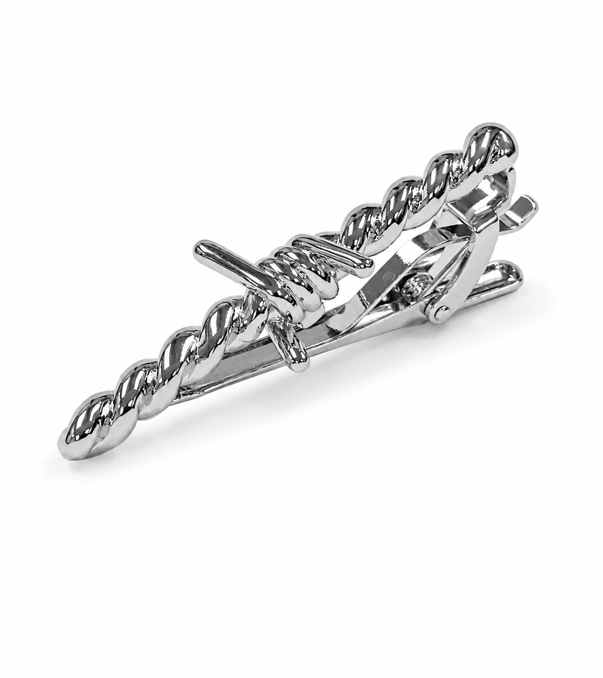 Men's Silver Barbed Wire Tie Clip | Gresham Blake