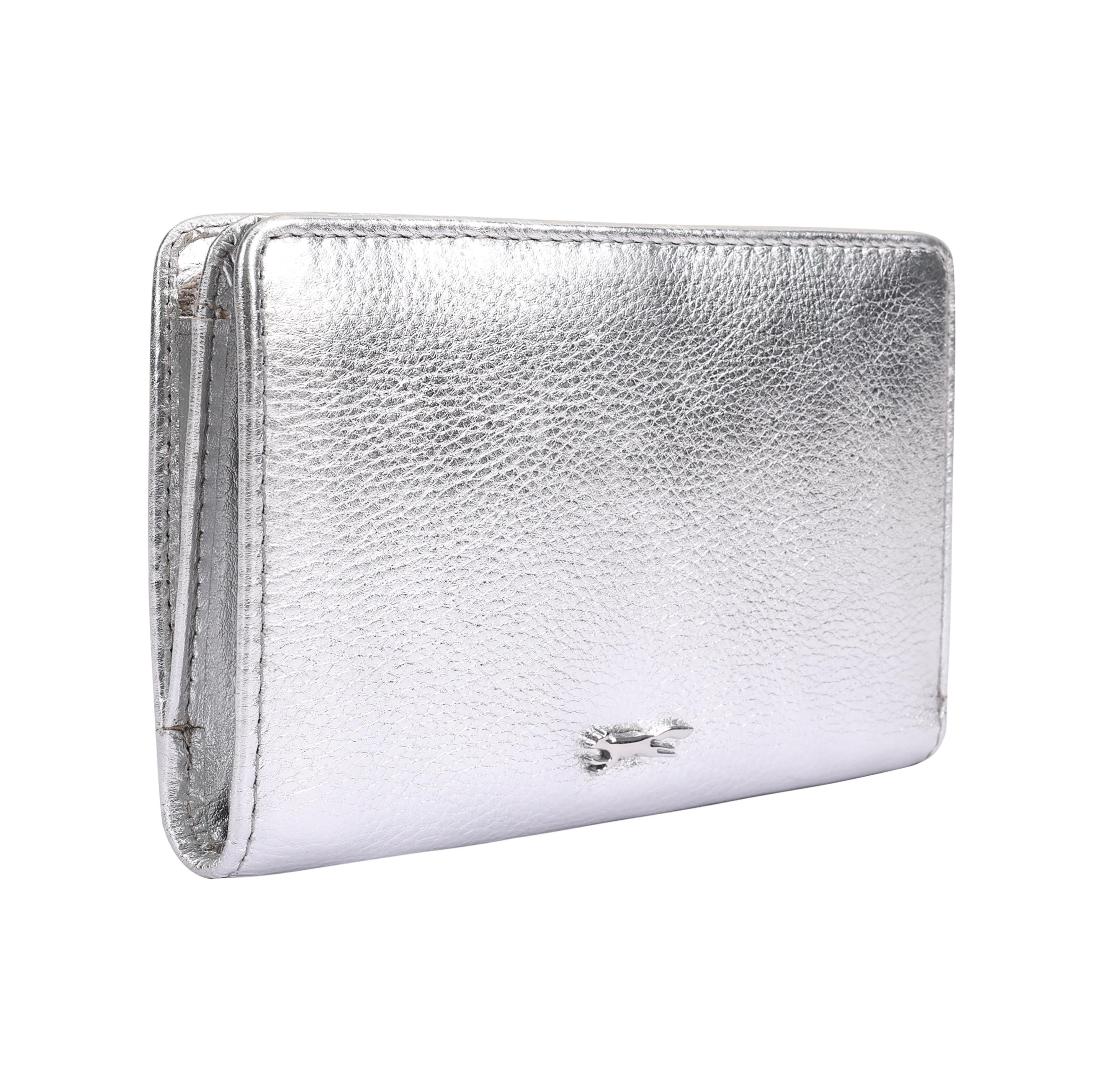 Women's Solidago Leather Purse - Silver | One Size | Paul Costelloe