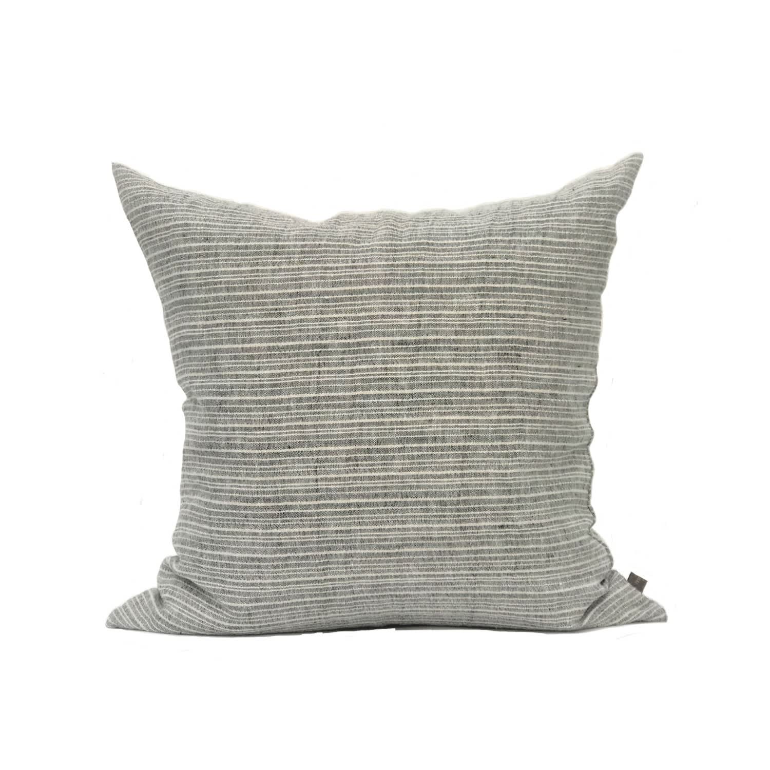 True Linen Slate Decorative Pillow True Linen Wolf Badger