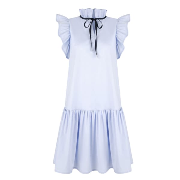 blue cotton dress