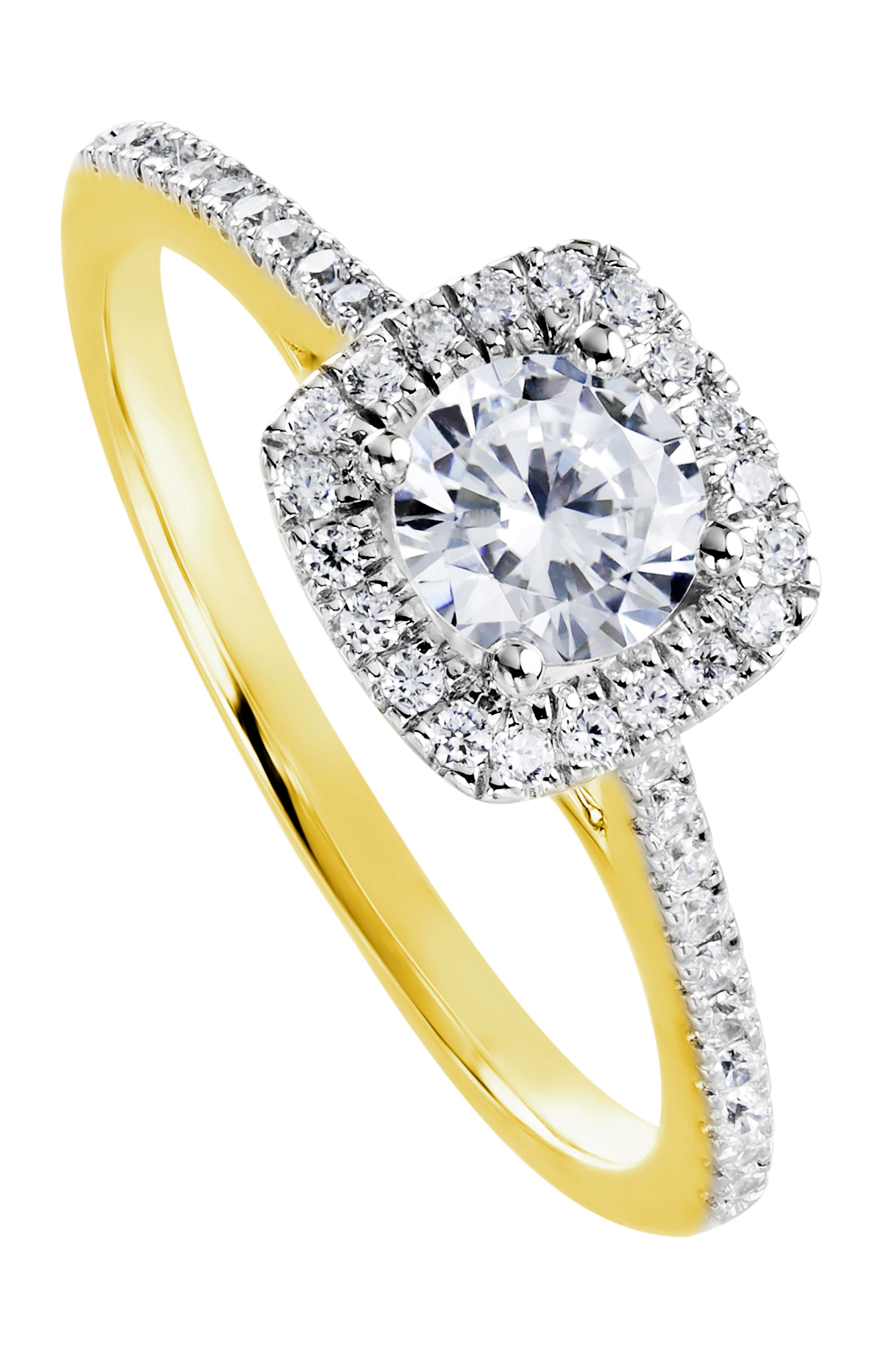 Women’s Cynthia Yellow Gold Medium Lab Grown Diamond Ring Created Brilliance