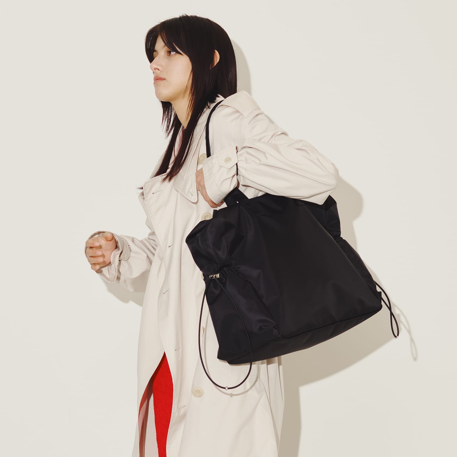 【HAH ARCHIVE】HYBRID TOTE SHOULDER BAG (BLACK) Hybrid Tote Shoulder Bag - Black | HAH ARCHIVE | Wolf & Badger