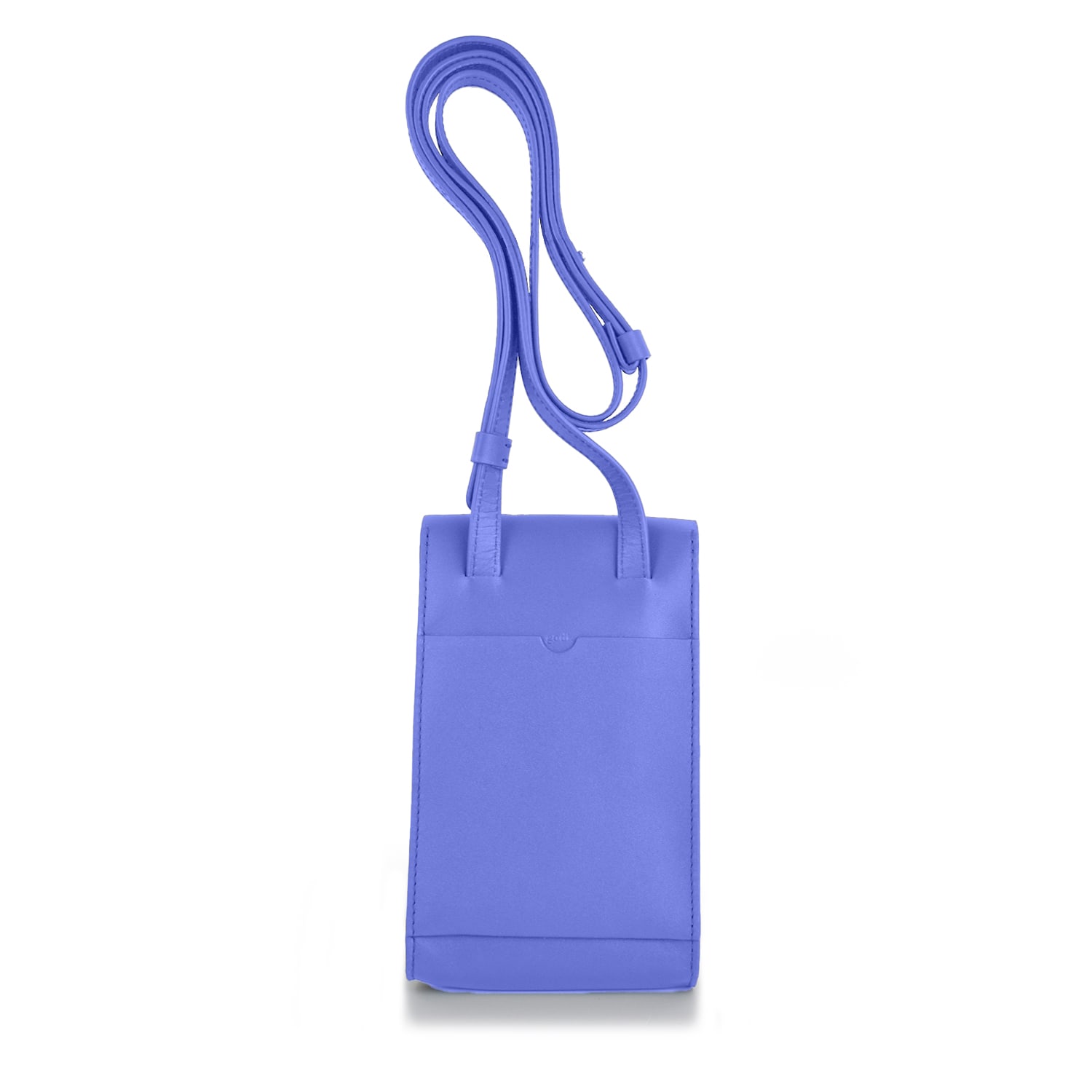 Women's Purple Handmade Adjustable Leather Phone Bag With Pocket - Amethyst | Godi.
