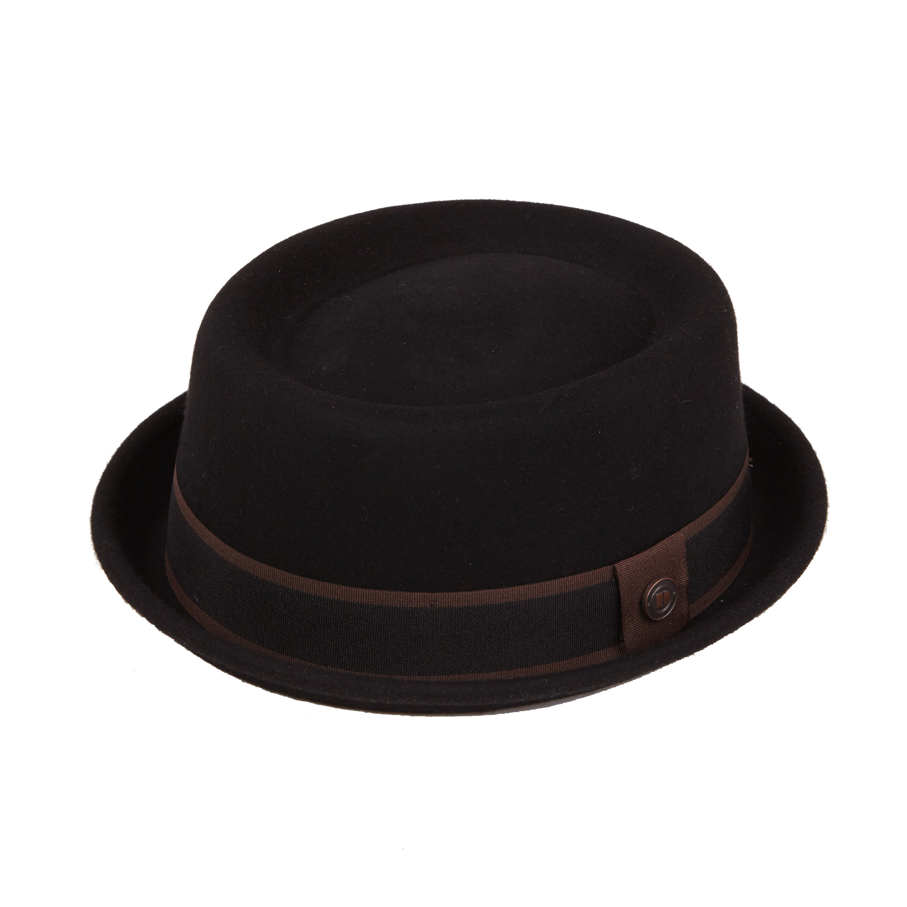 Men's Leo Black Felt Skimpy Brim Short Brim Rude Boy Mod Style Porkpie Hat | 55Cm | Dasmarca Hats