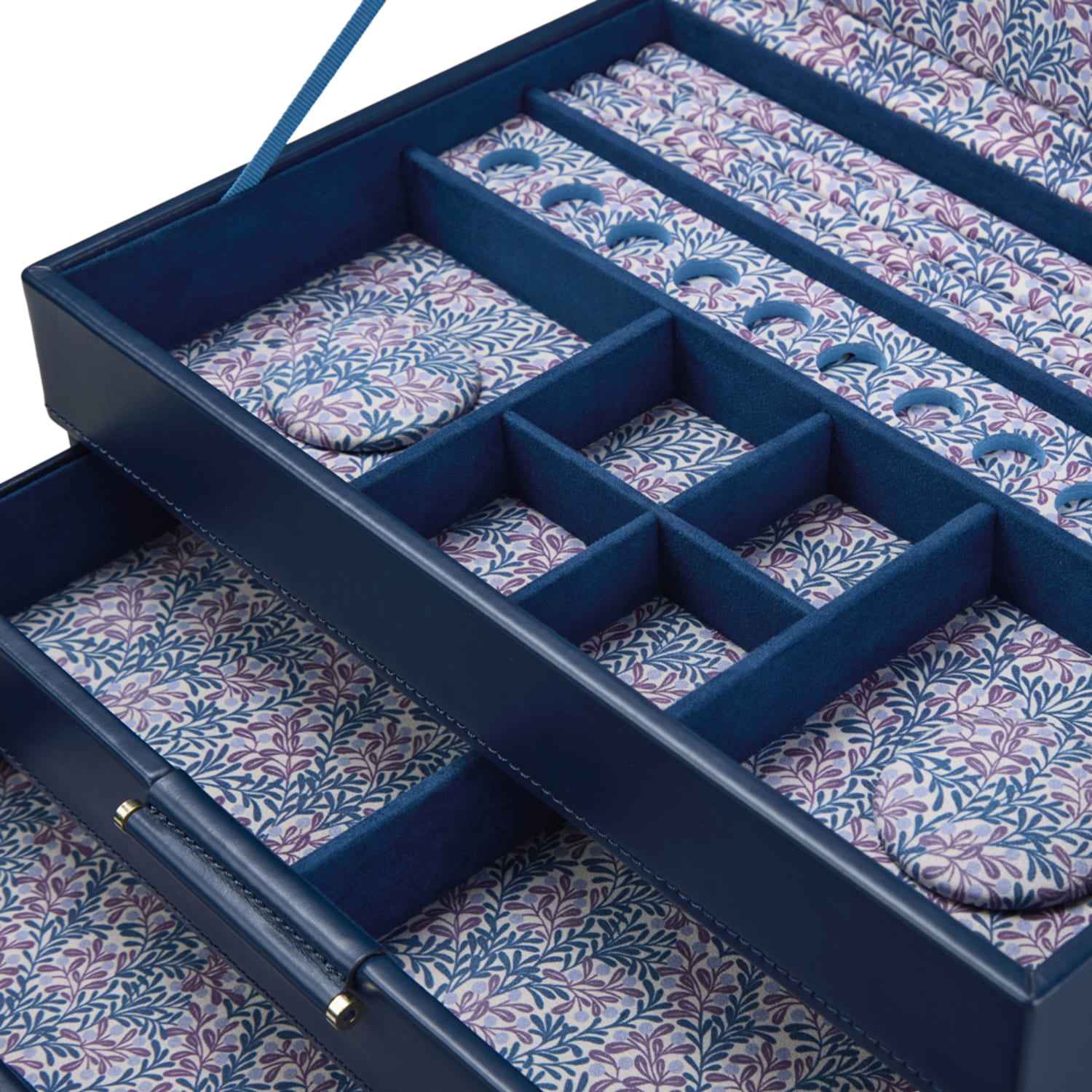 Sophia Jewelry Box With Drawers - Indigo | WOLF | Wolf & Badger