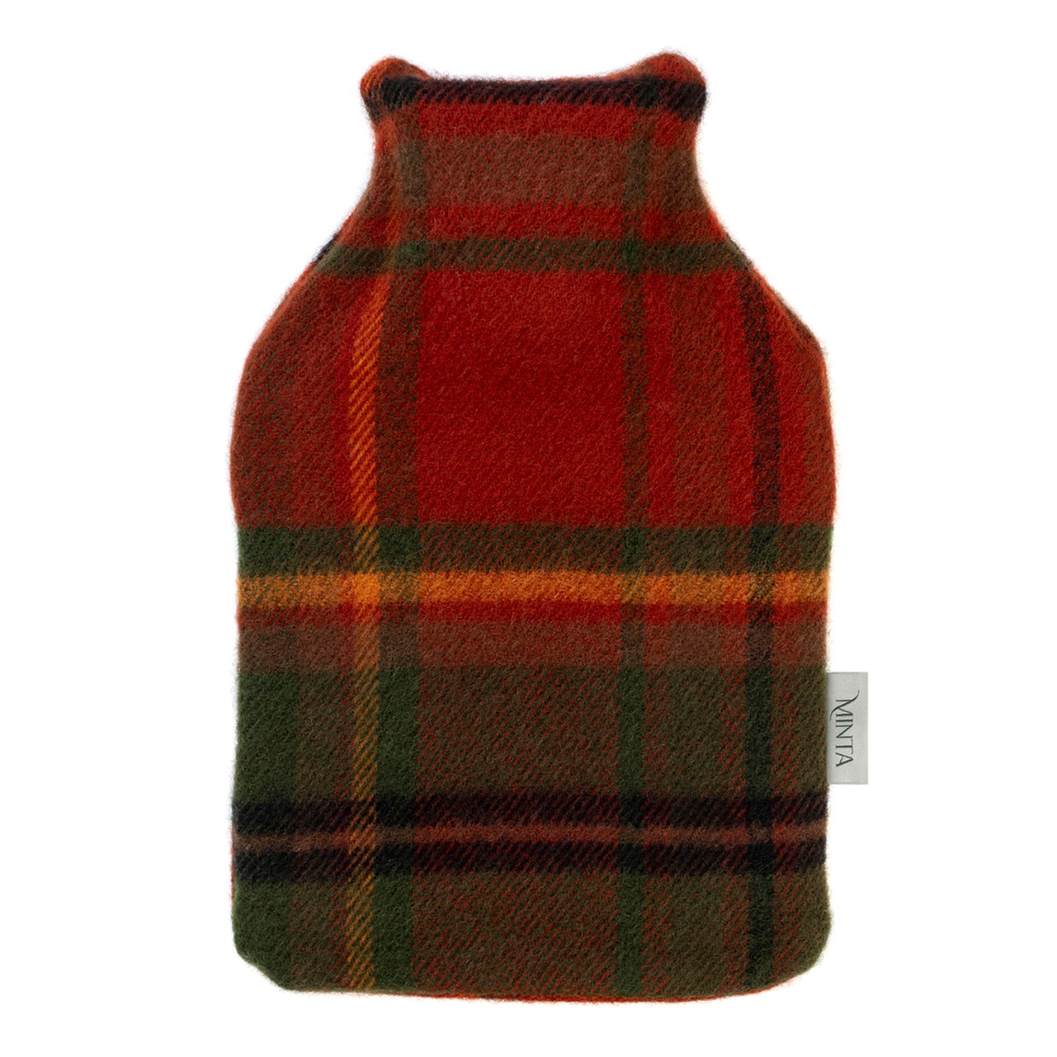 Araminta Campbell Ltd Autumn Woodland Walk Lambswool Hot Water Bottle Orange In Orange