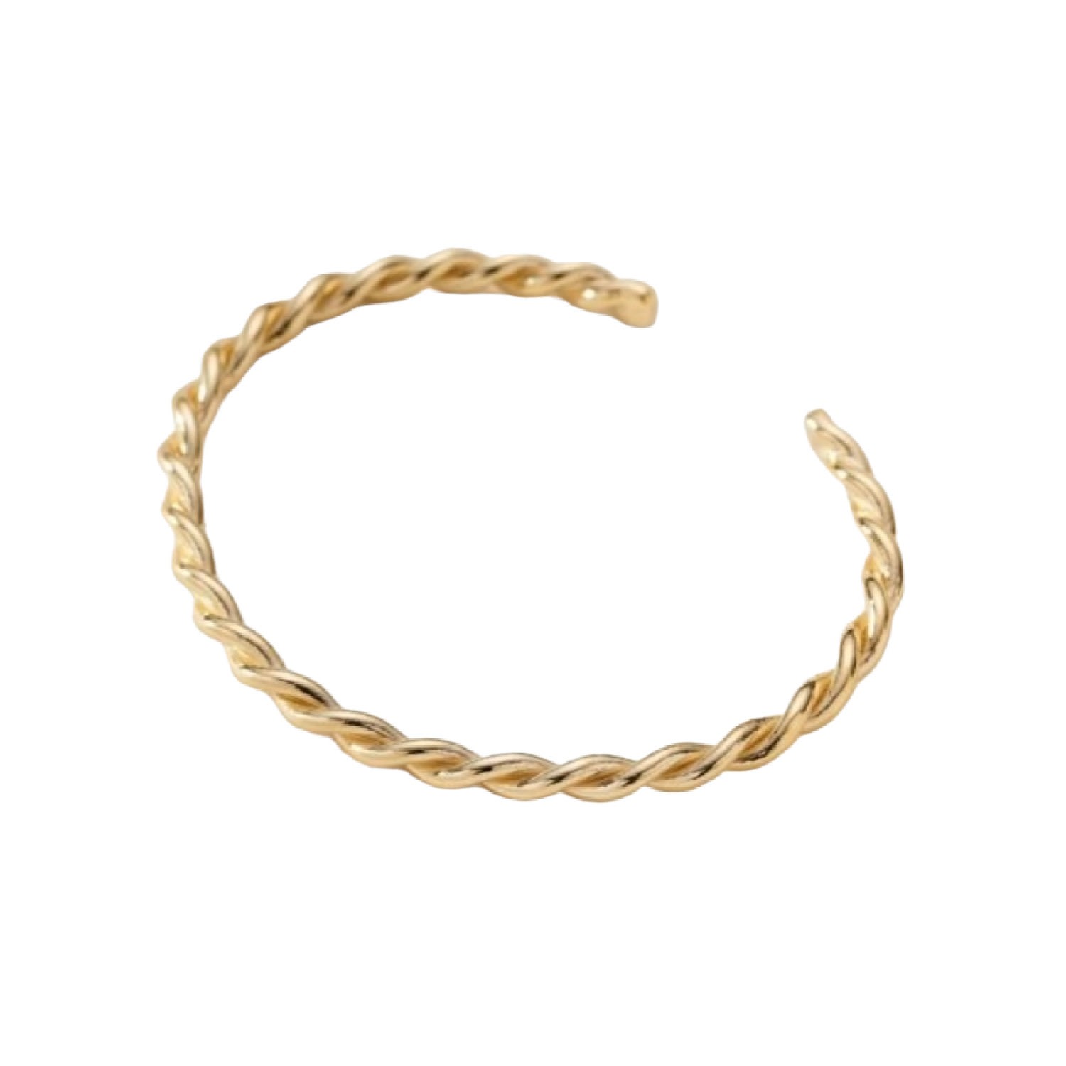 Posh Totty Designs Women's Yellow Gold Plated Twisted Cuff