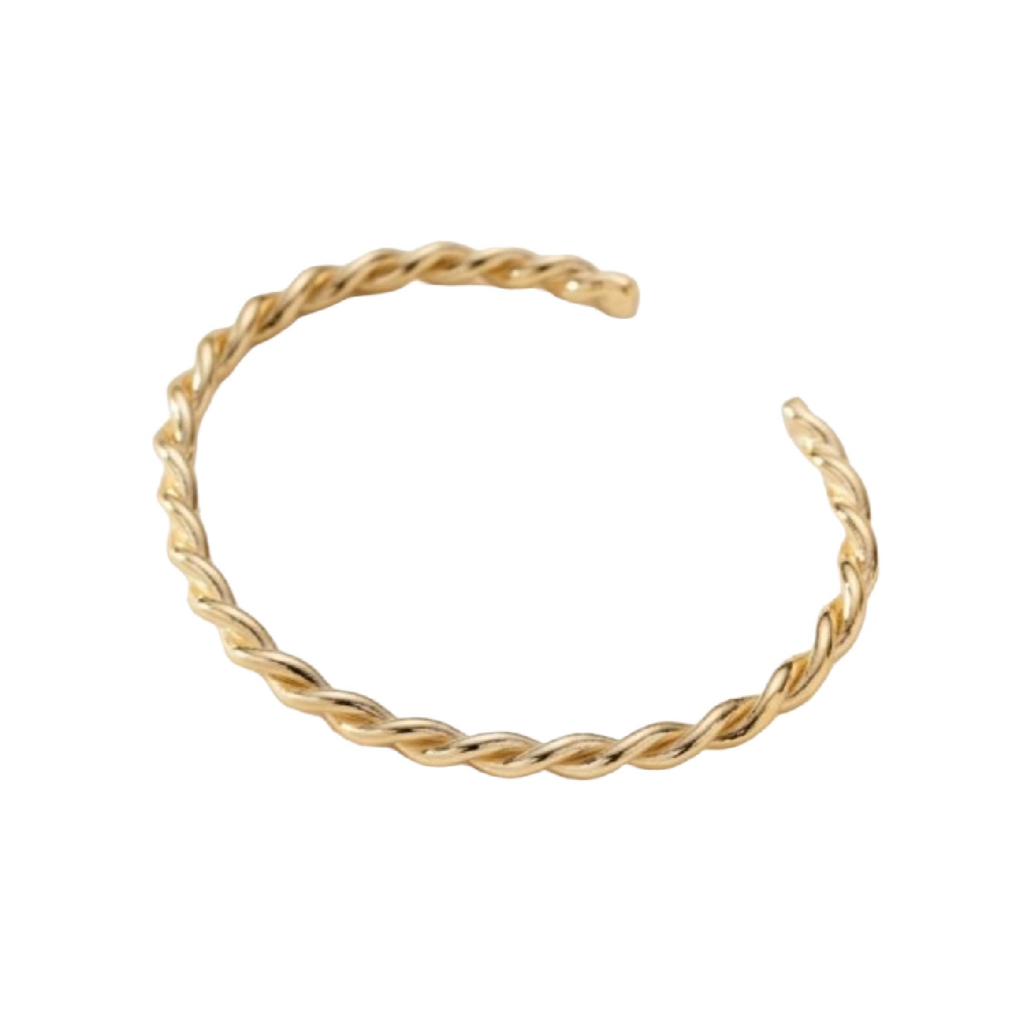 Women’s Yellow Gold Plated Twisted Cuff Posh Totty Designs