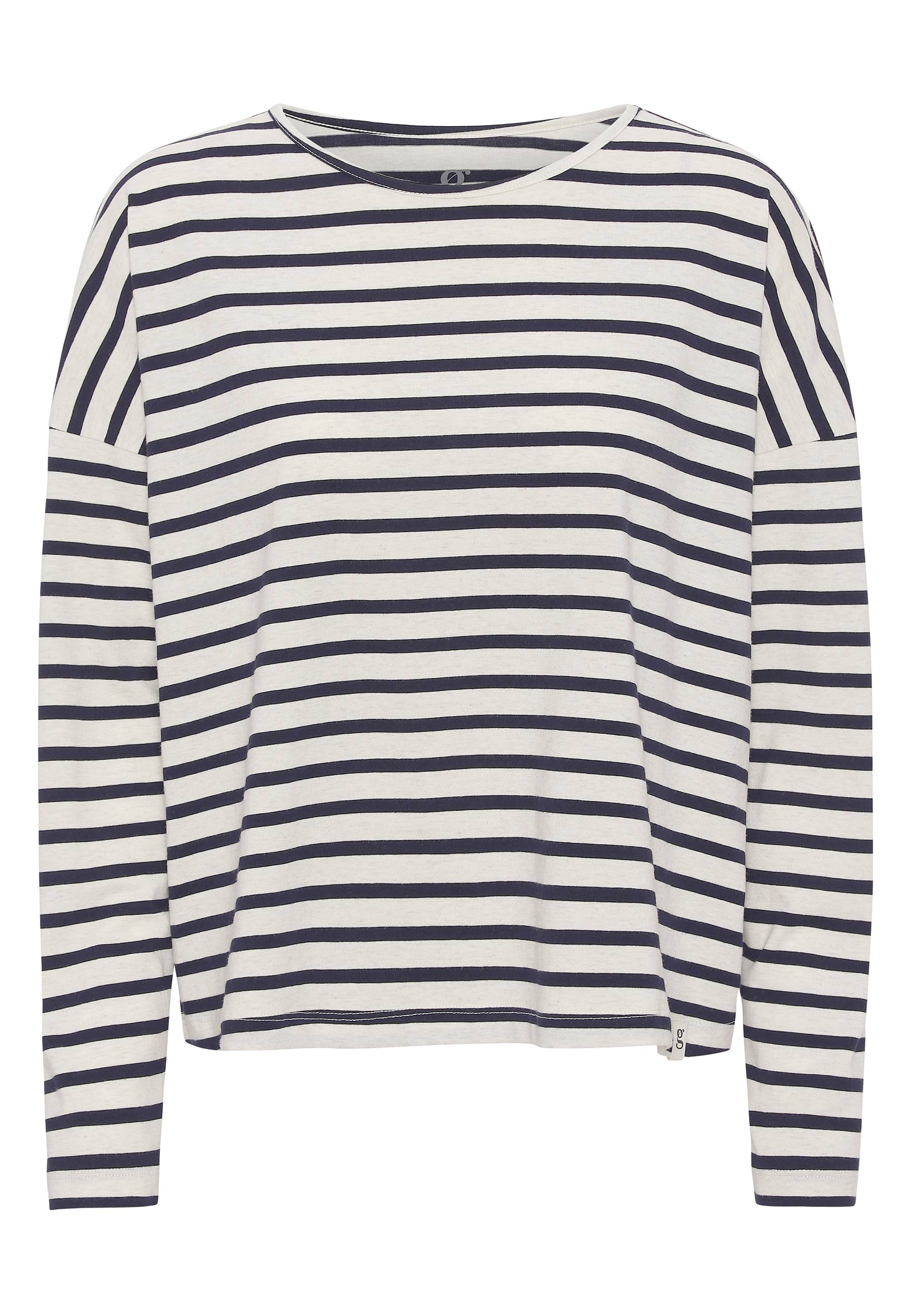 Grobund Women's Blue  Nete Blouse - The One With Long Sleeves And Stripes In Blue