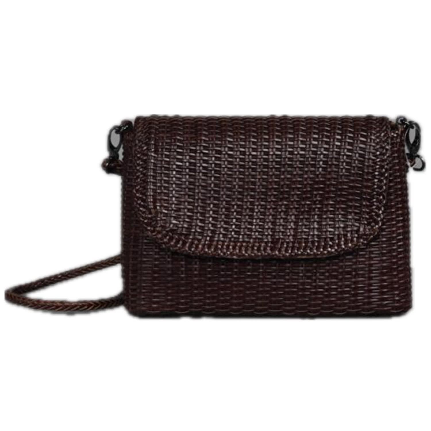 Rimini Women's Leather Crossbody Bag 'sofia' - Dark Brown In Brown