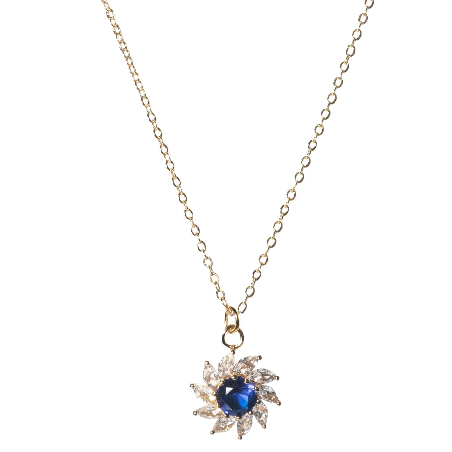 Studio Baloge Women's Blue / Gold / White Amaris Necklace In Metallic