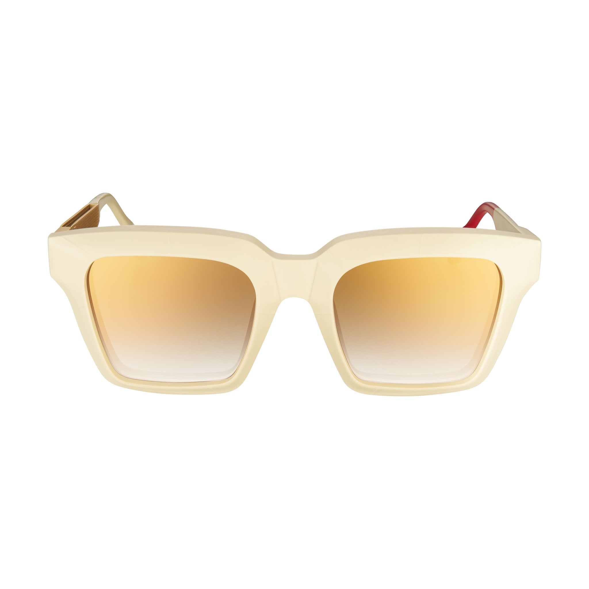 Women’s Neutrals / Gold The Fer Off White Bone And Gold Temple Large Vysen Eyewear