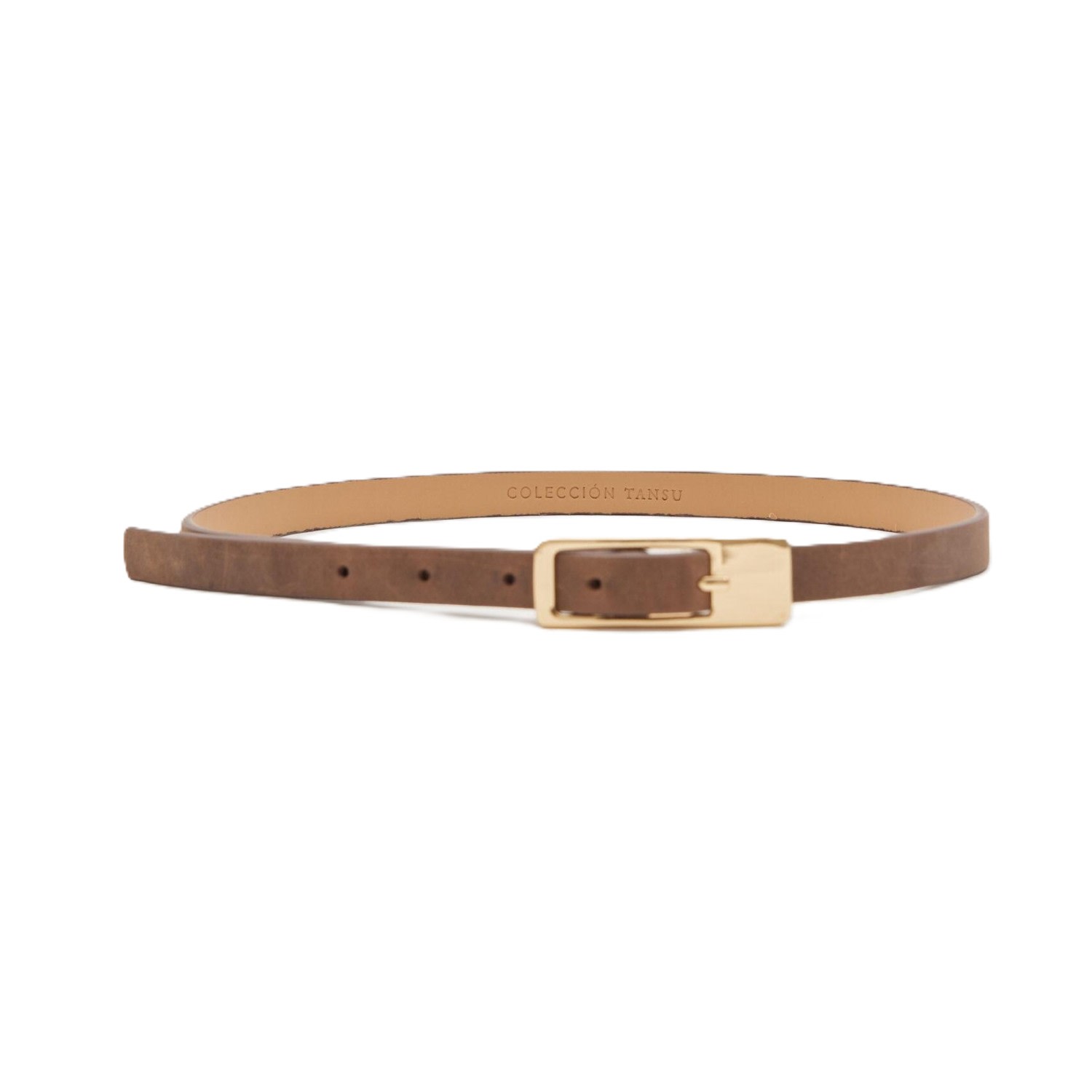 Colección Tansu Women's Duke Brown Leather Belt In Brown
