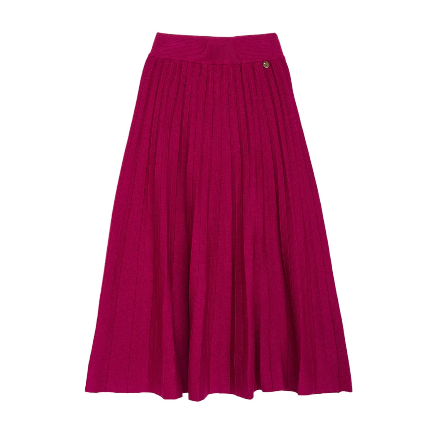 Women’s Pink / Purple Slatted Knit Skirt Pink Medium Niza