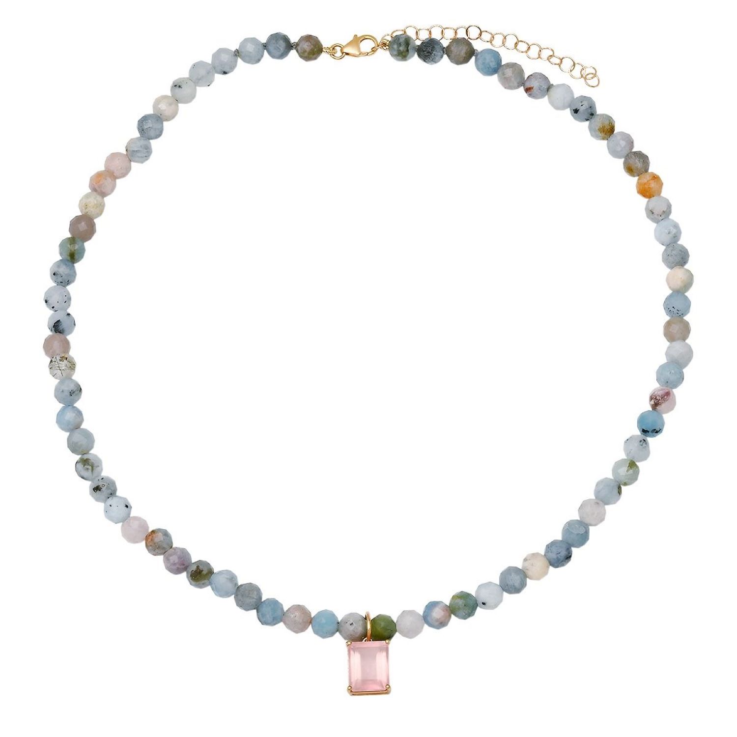 Soul Journey Jewelry Women's Blue / Pink / Purple Aquamarine In Love Necklace