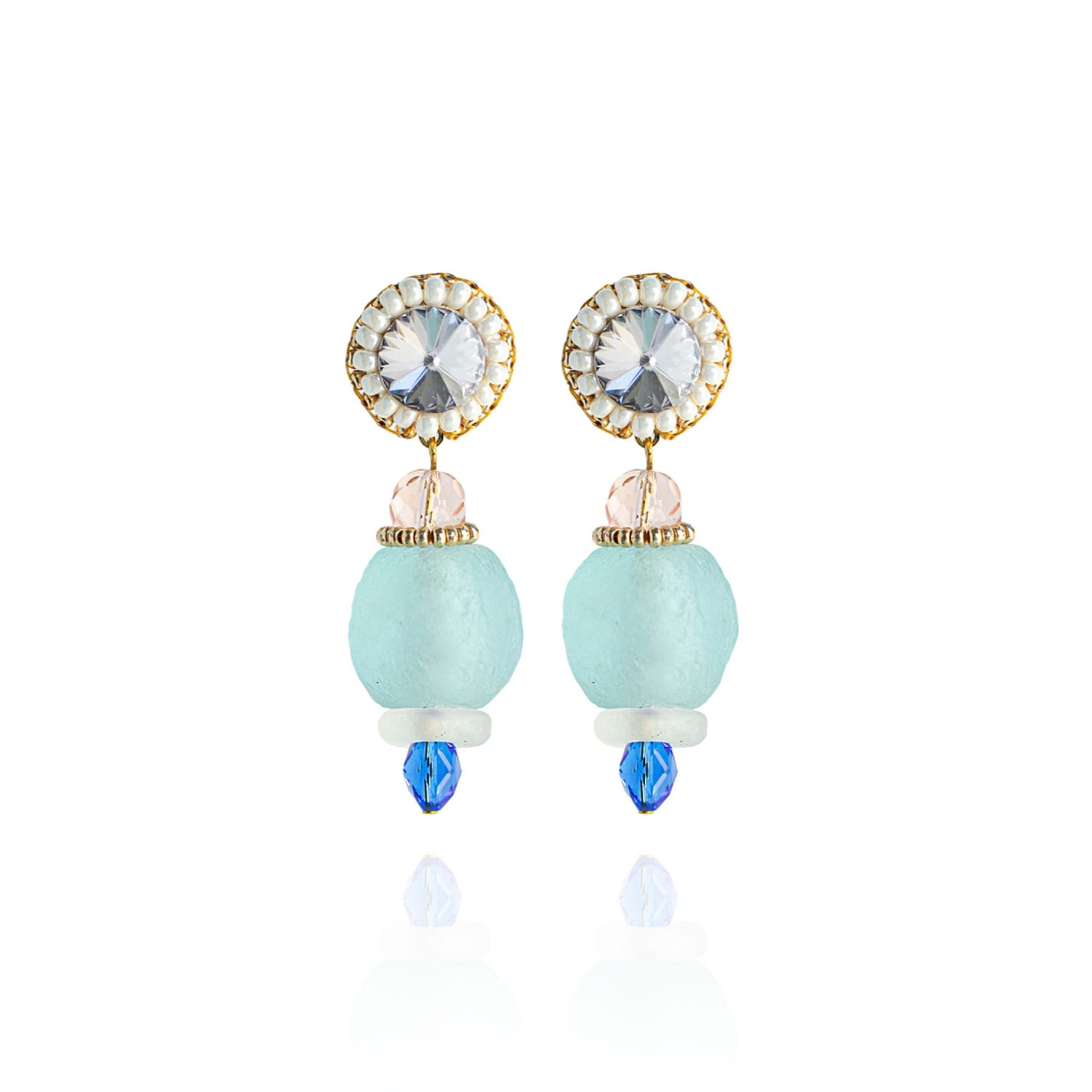 Women’s Camille Earrings In Coastal Glass Saule Label