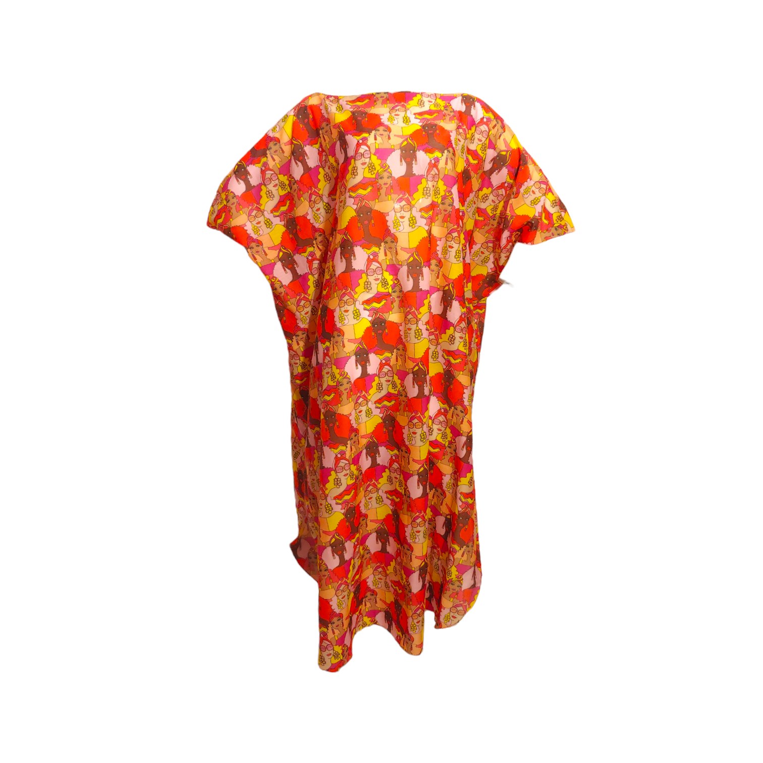 Women’s Yellow / Orange Madam Turbanista Fire Kaftan One Size Julia Clancey