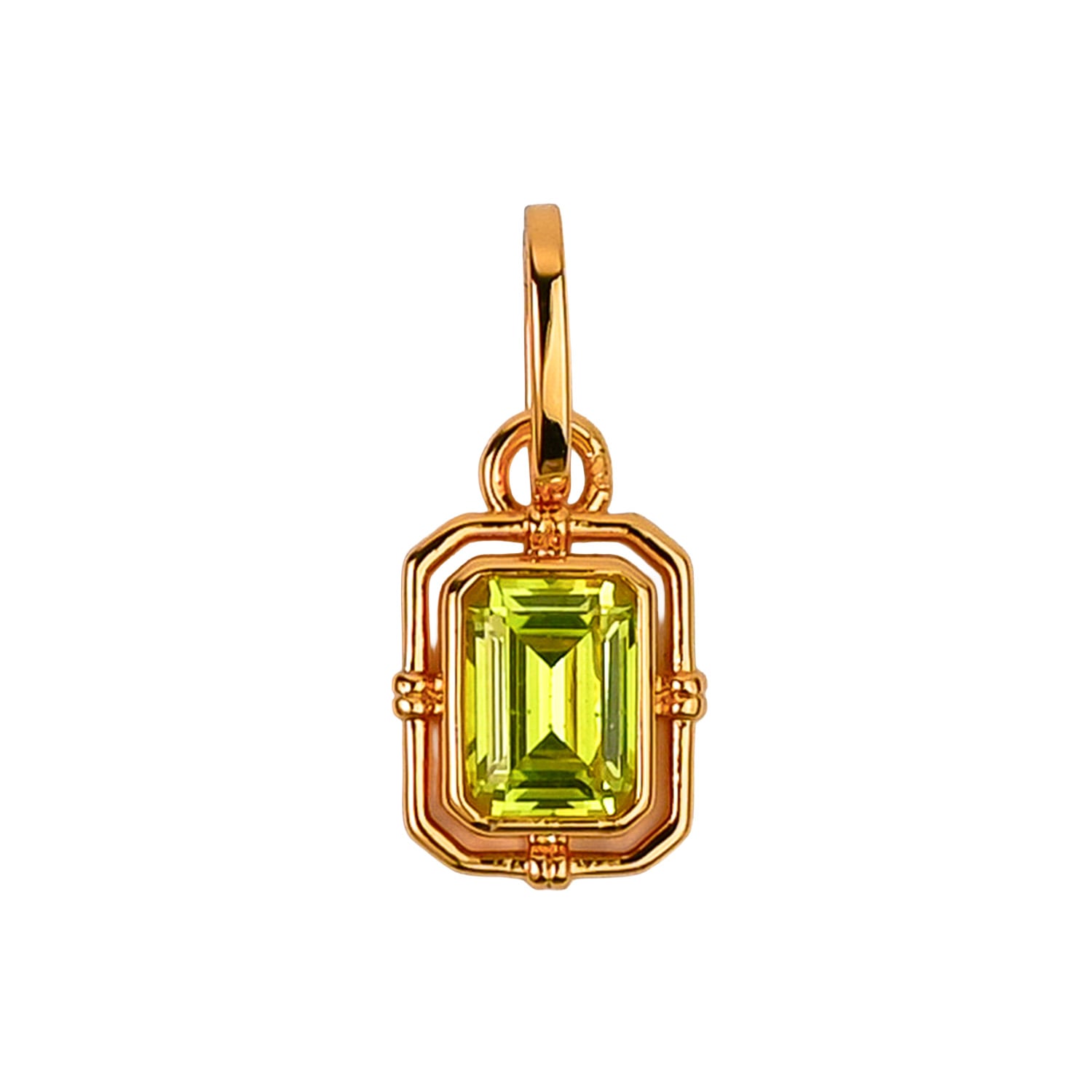 Zynnia Collective Women's Gold / Green August Peridot Birthstone Charm In Gold