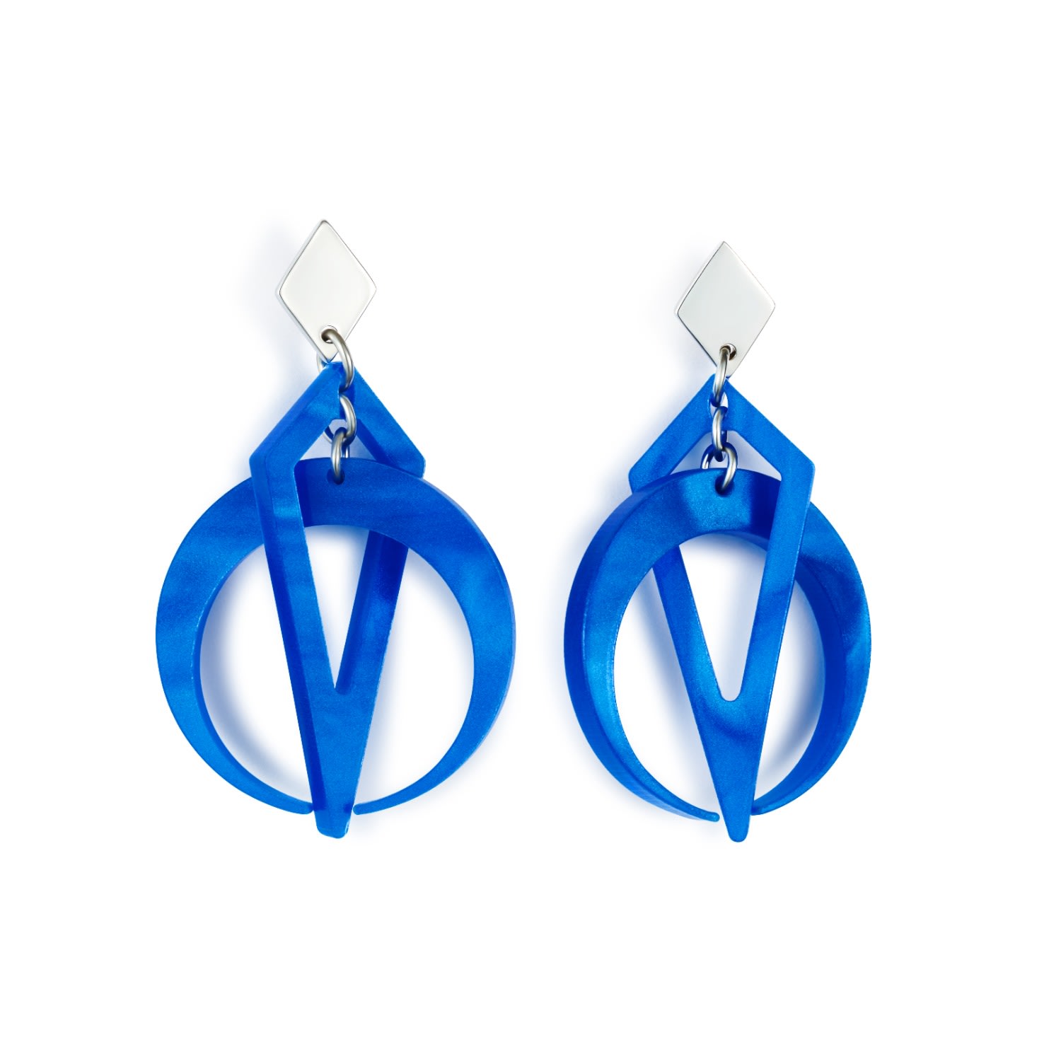 Shop Toolally Women's Petite Crescent Hoop Earrings - Royal Blue