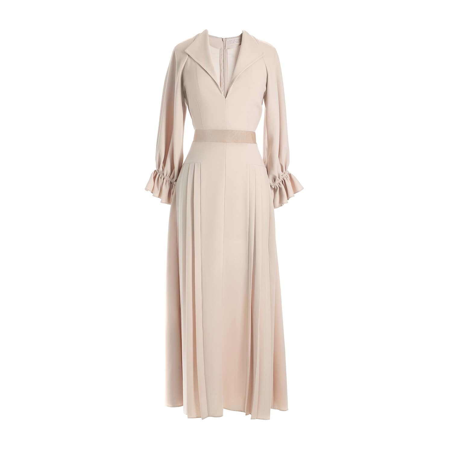 Pleated Crepe Midi Dress | Muse | Wolf & Badger