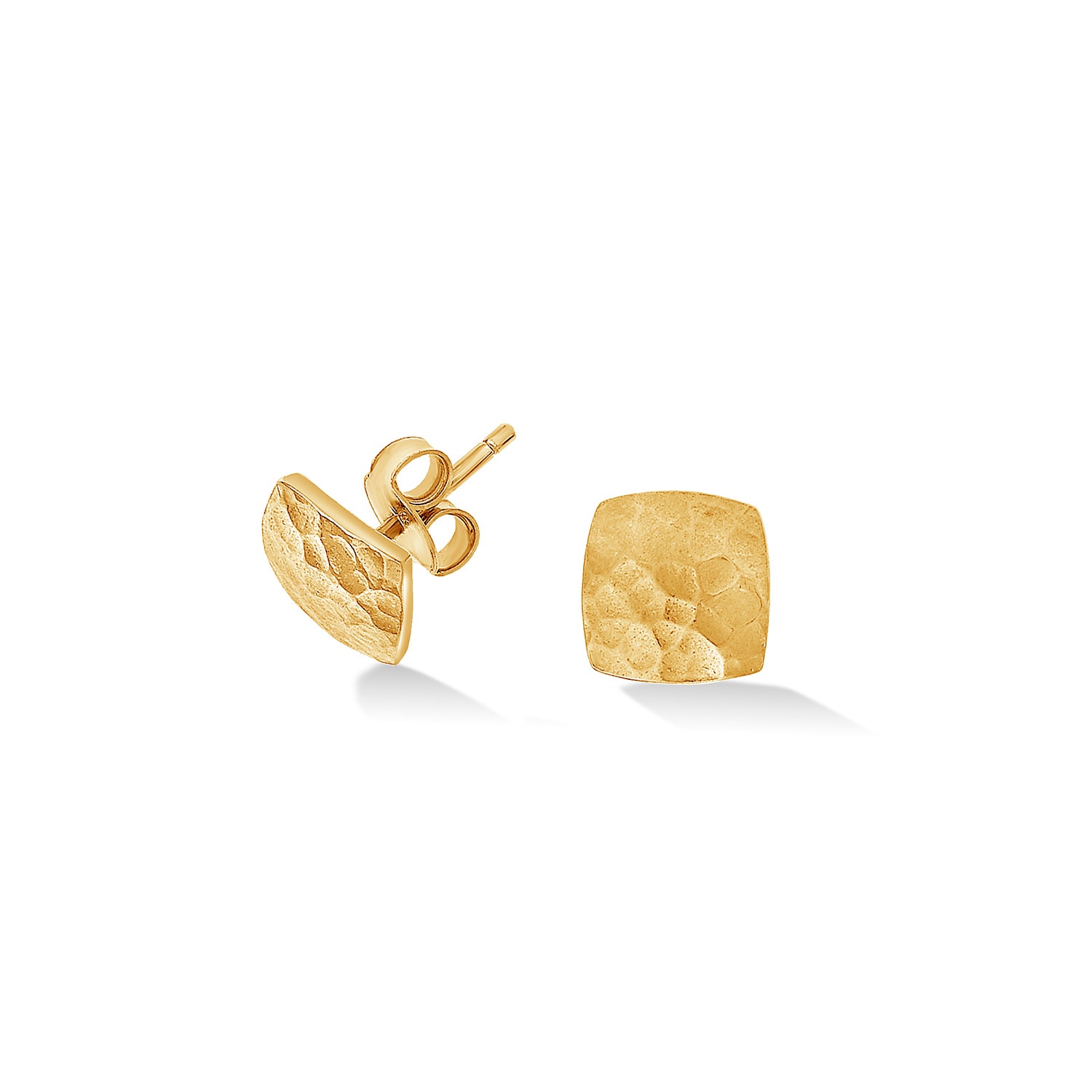 Dower & Hall Women's Small Flat Square Nomad Studs In Gold Vermeil In Gold