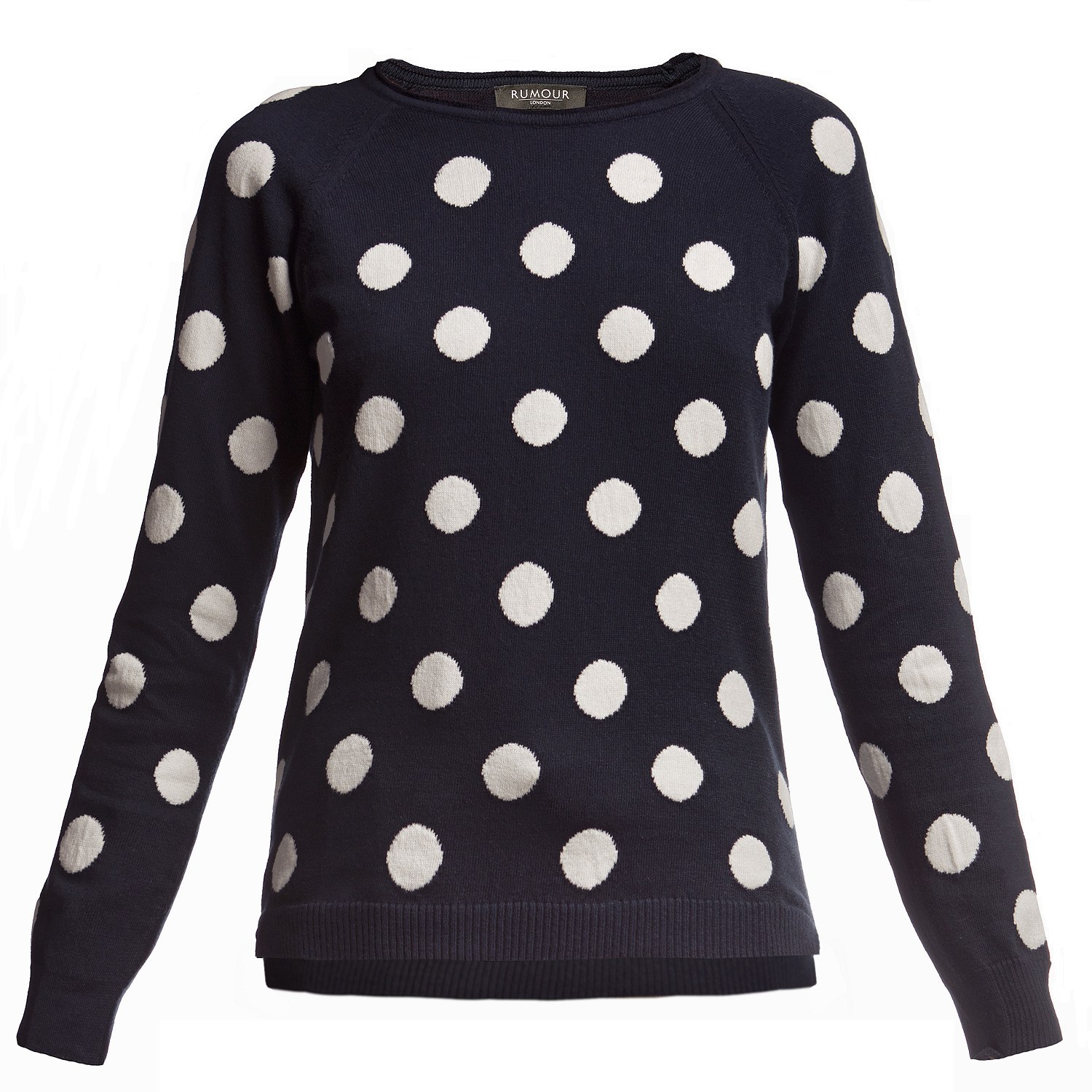 Women’s Black Emmy Long Sleeve Polka Dot Jumper Small Rumour London