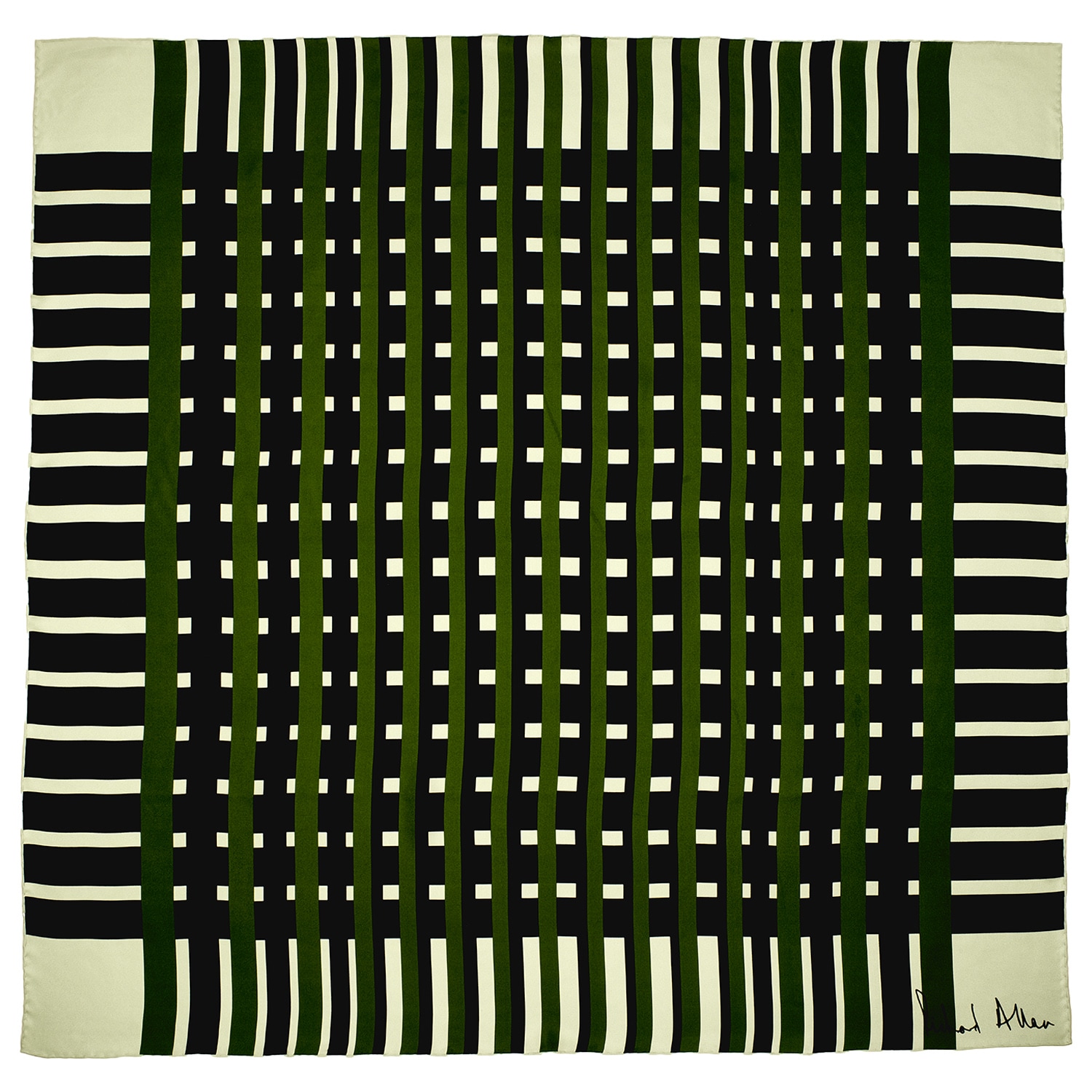 Richard Allan London Women's Green Manhattan Silk Scarf In Green