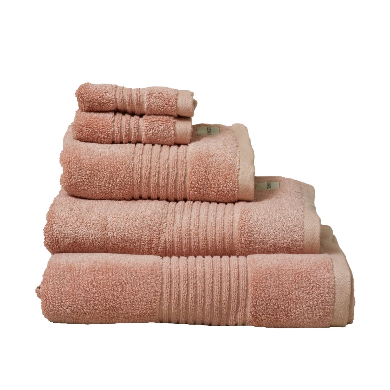 Misona Pink / Purple Ultra Soft Bamboo Multi Size Bathroom Towel Set - Blush