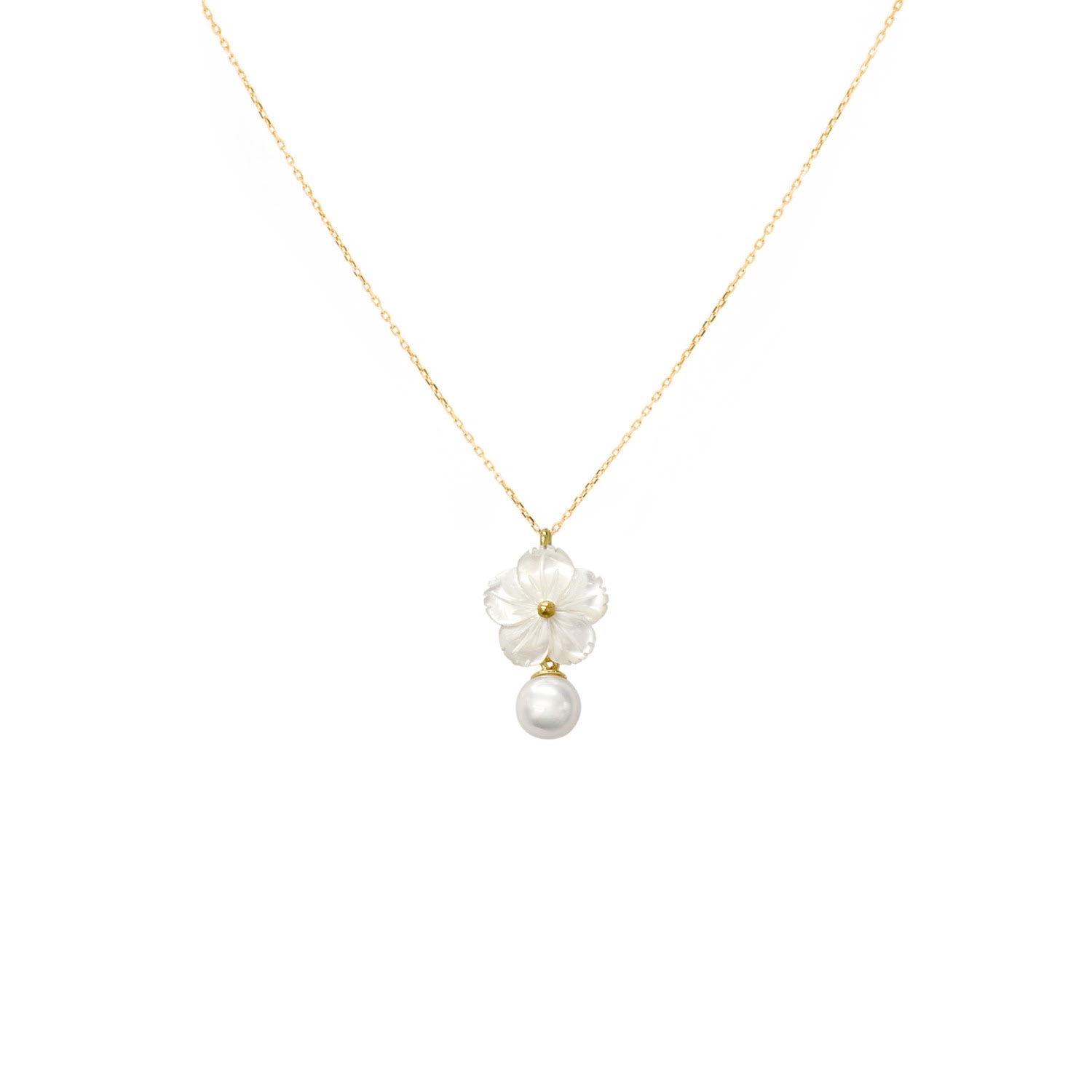 Women’s White / Gold Cleito Mini Necklace | Alegoria Jewellery