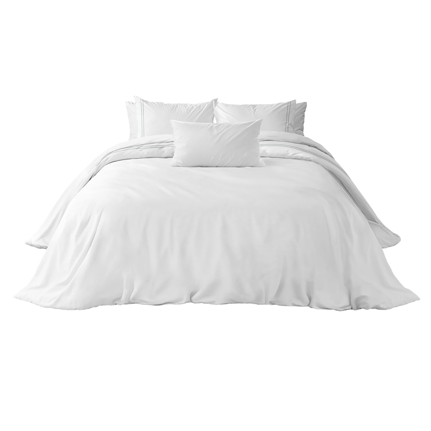 House Babylon White The Cairo Collection Silver Stripe - King In White