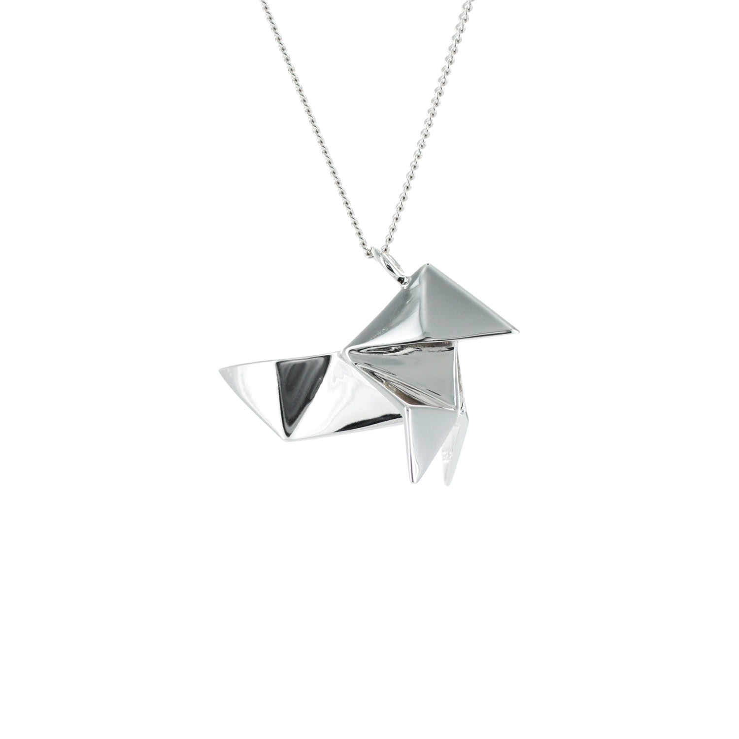 Women’s Cuckoo Necklace Sterling Silver Origami Jewellery