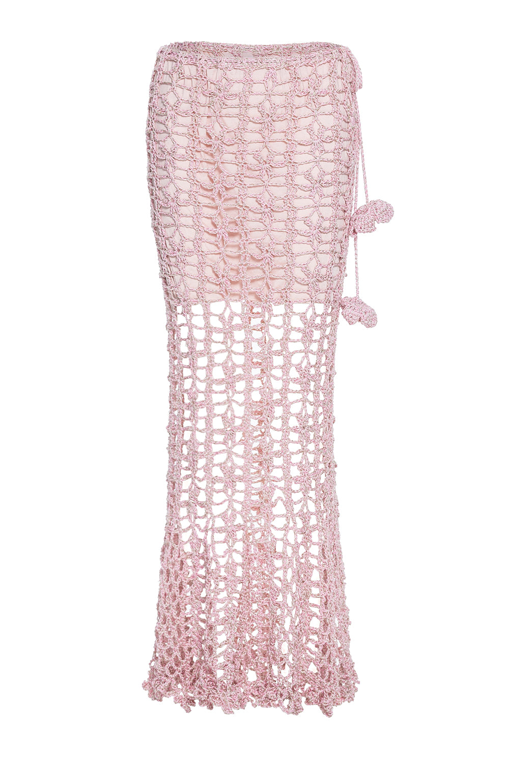 Andreeva Women's Pink / Purple Pink Vanilla Handmade Knit Skirt In Pink/purple