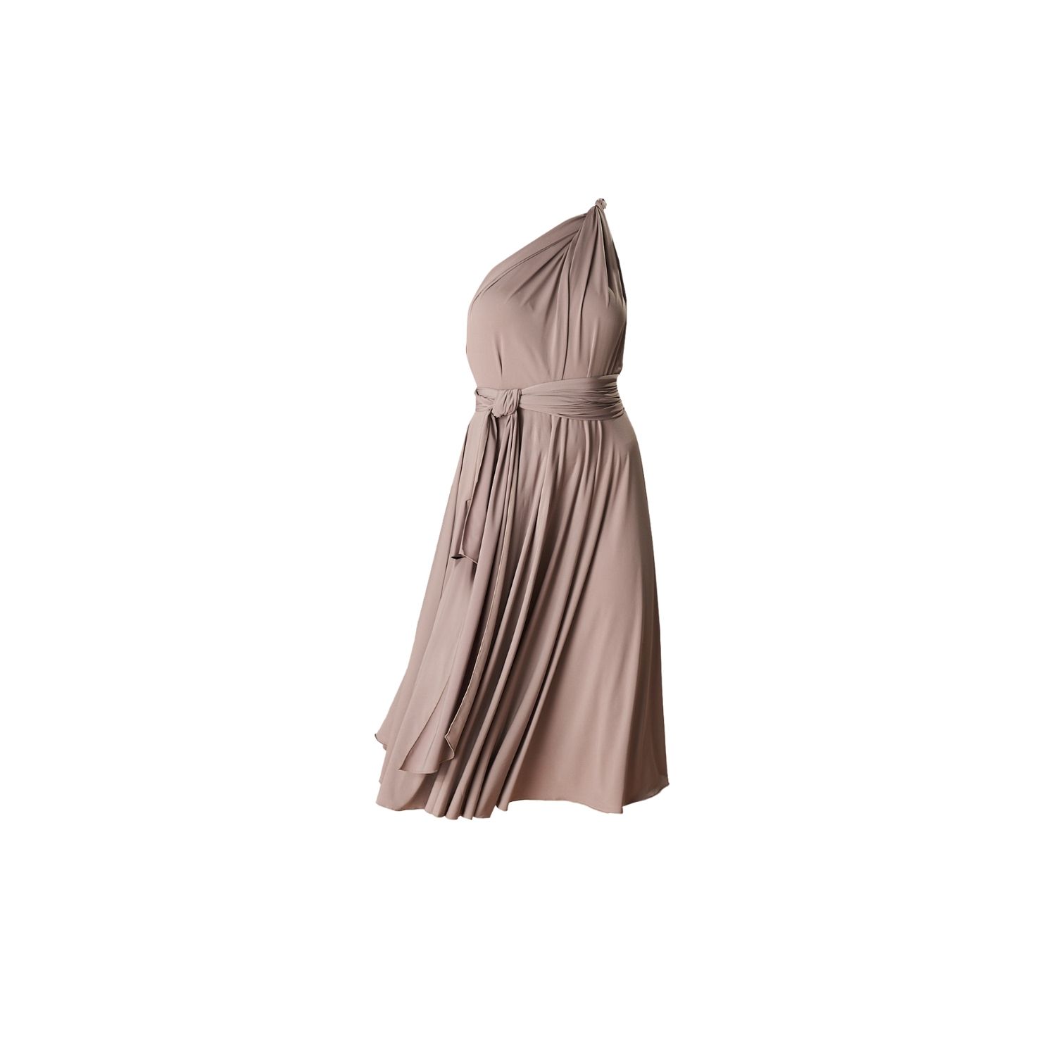 Ceylan Bcn Women's Brown / Neutrals Cocktail Midi Dress Mink In Brown