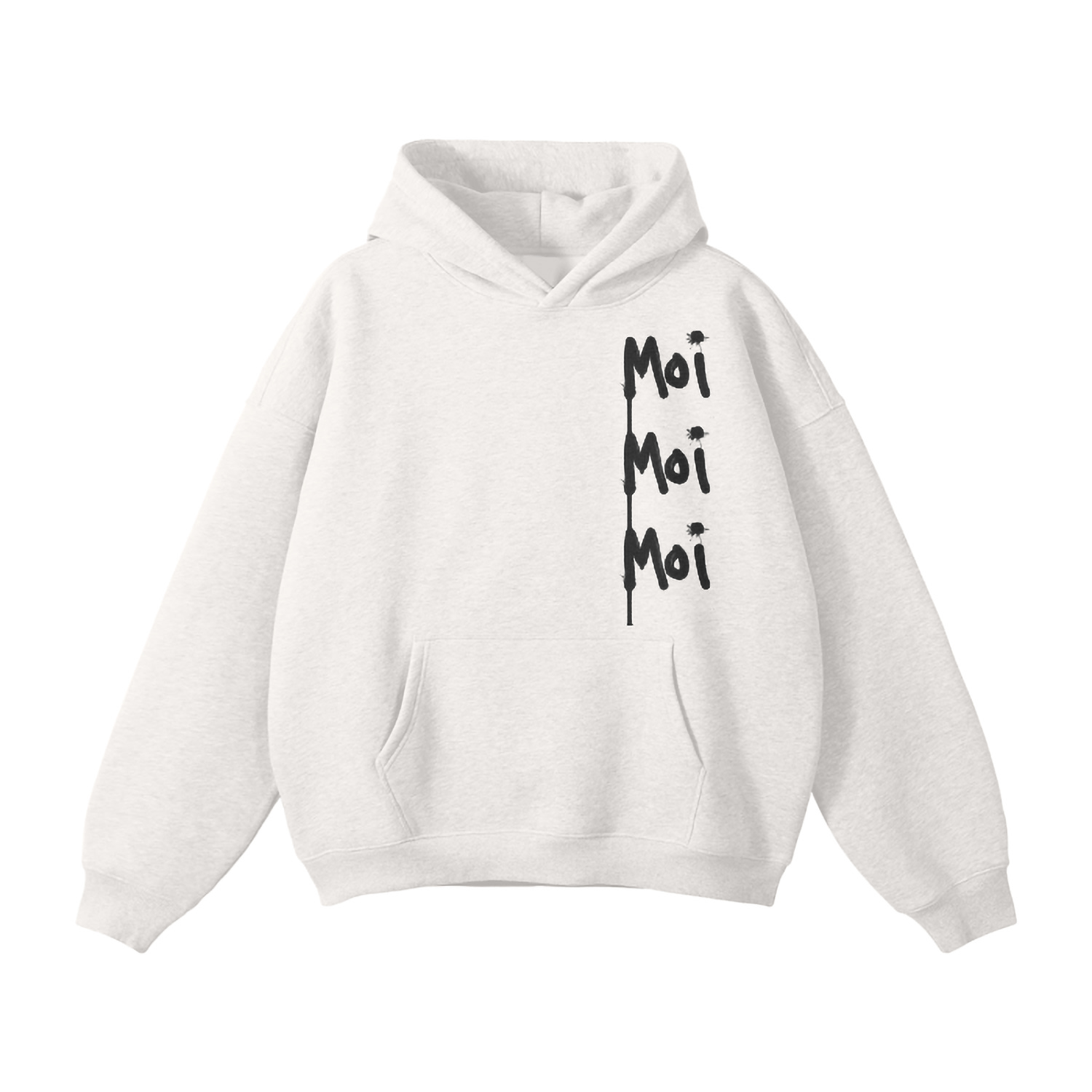 X Ilona Blue Women's Black / Grey Moi Universal Eco Hoodie In White