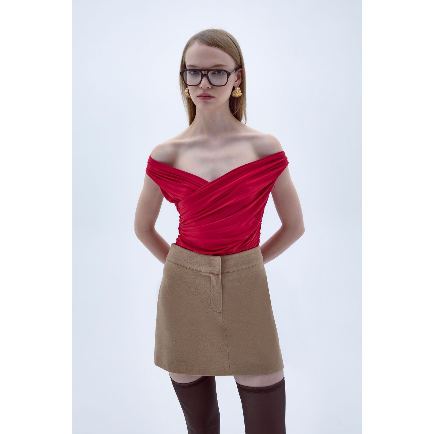 Nazli Ceren Women's Cheri  Blouse In Fiery Red In Red