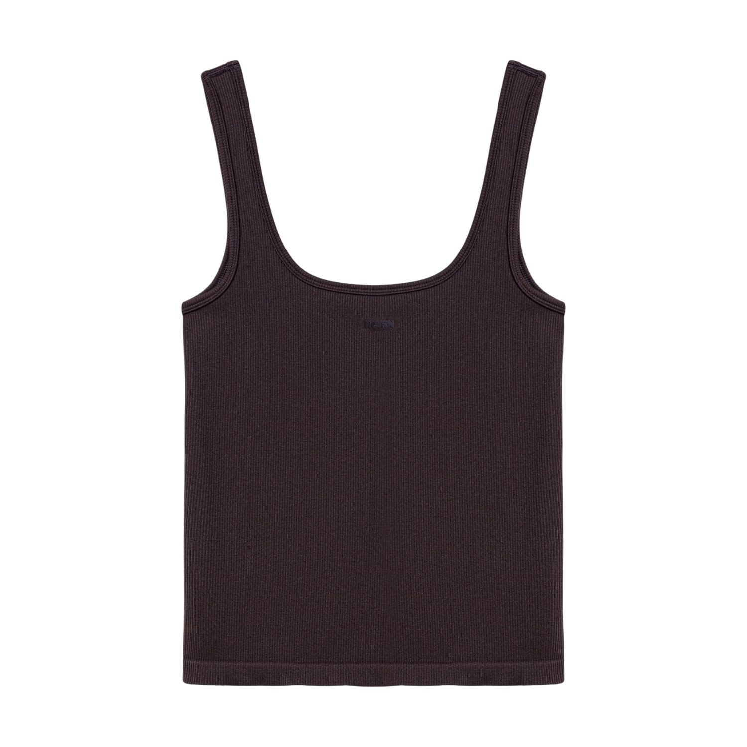 Nocturne Women's Brown Printed Sleeveless Crop Top In Brown