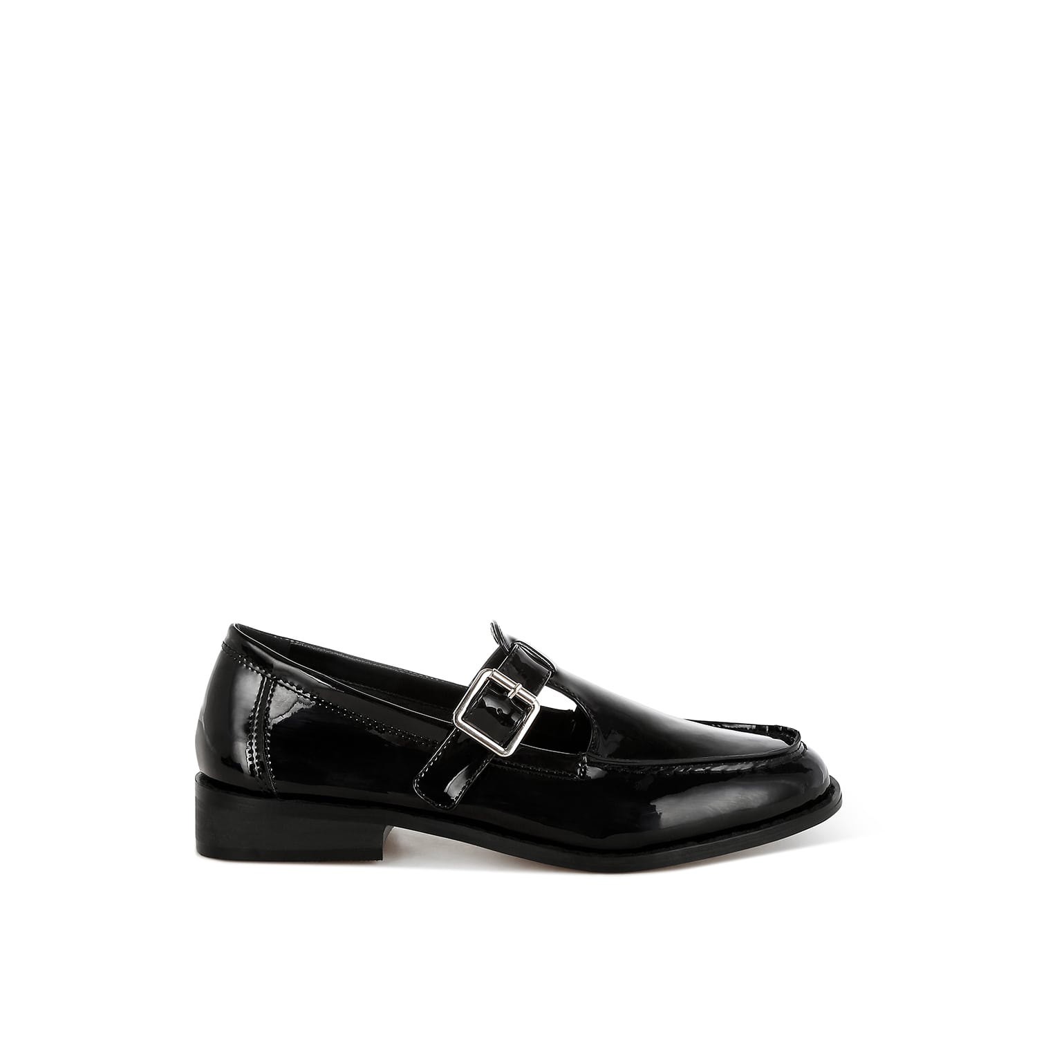 Rag & Co Women's Swenson Patent Pleather Mary Jane Loafers In Black