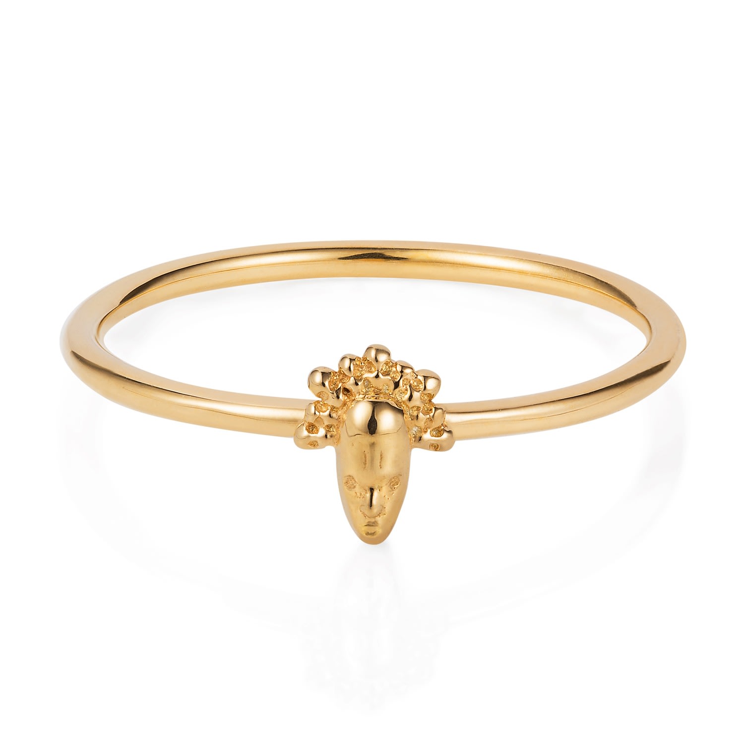 Women’s Tiny Voodoo Legba Ring Gold Lee Renee