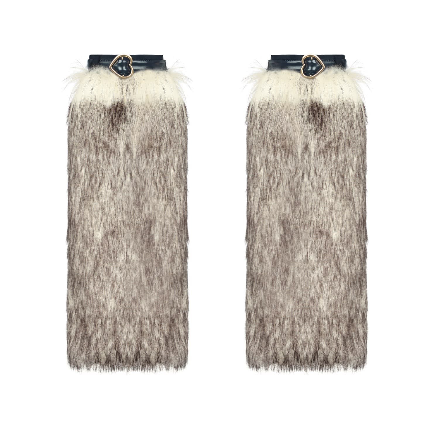 Lara Ari Women's White-detail Fur Leg Warmers In White