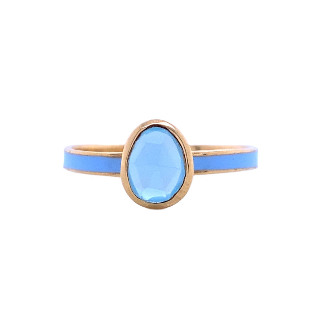Gem Bazaar Jewellery Women's Blue / Gold Tutti Frutti Blue Ring