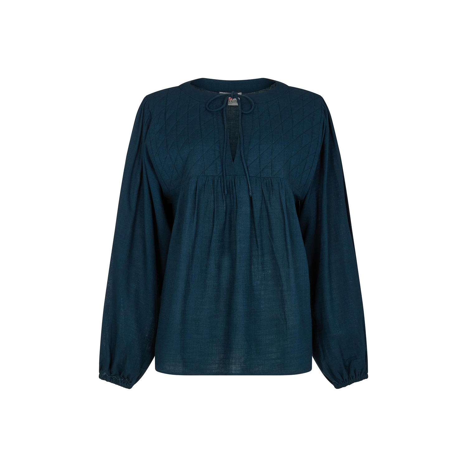 Raffya Women's Baez Billowy Sleeve Blouse In Blue In Blue
